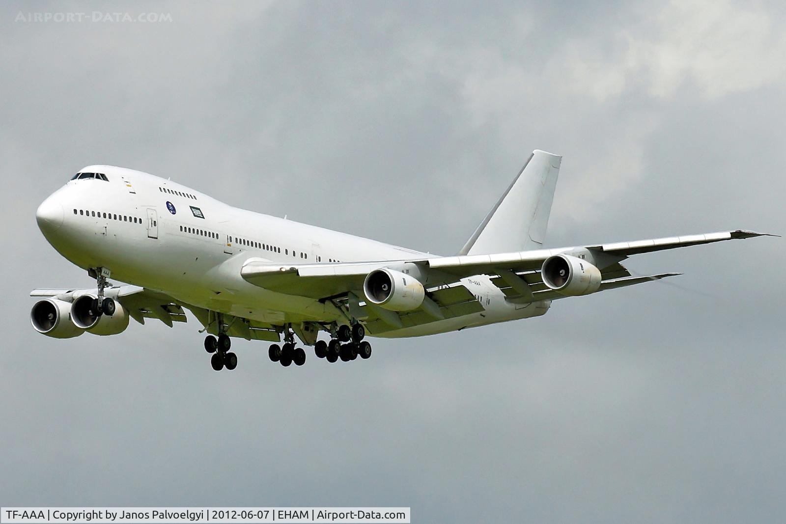TF-AAA, 1981 Boeing 747-236B/SF C/N 22442, Saudi Arabian Airlines Cargo (Air Atlanta Icelandic) Boeing B747-236B(SF) final approach EHAMM/AMS