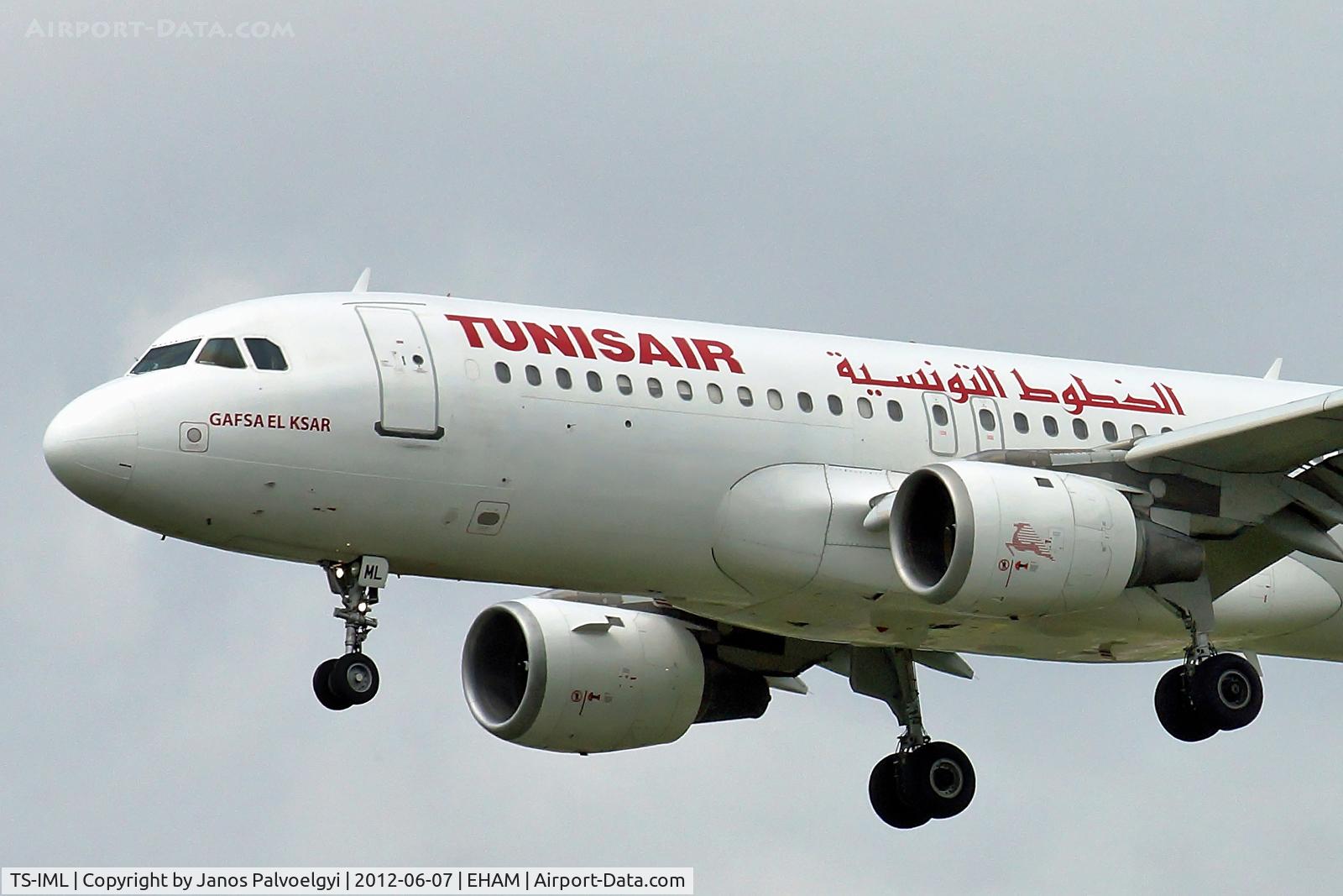 TS-IML, 1999 Airbus A320-211 C/N 0958, Tunisair Airbus A321-211 final approach EHAM/AMS