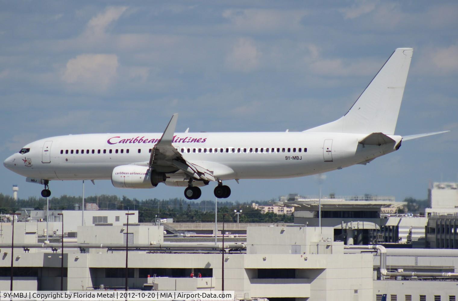 9Y-MBJ, 2007 Boeing 737-85P C/N 33980, Caribbean 737-800 - missing tail logo