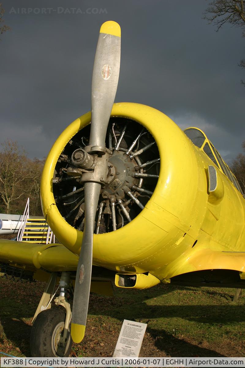 KF388, North American Harvard IIB C/N Composite, Preserved at the Bournemouth Aviation Museum and incorrectly marked as KF488 at the time.