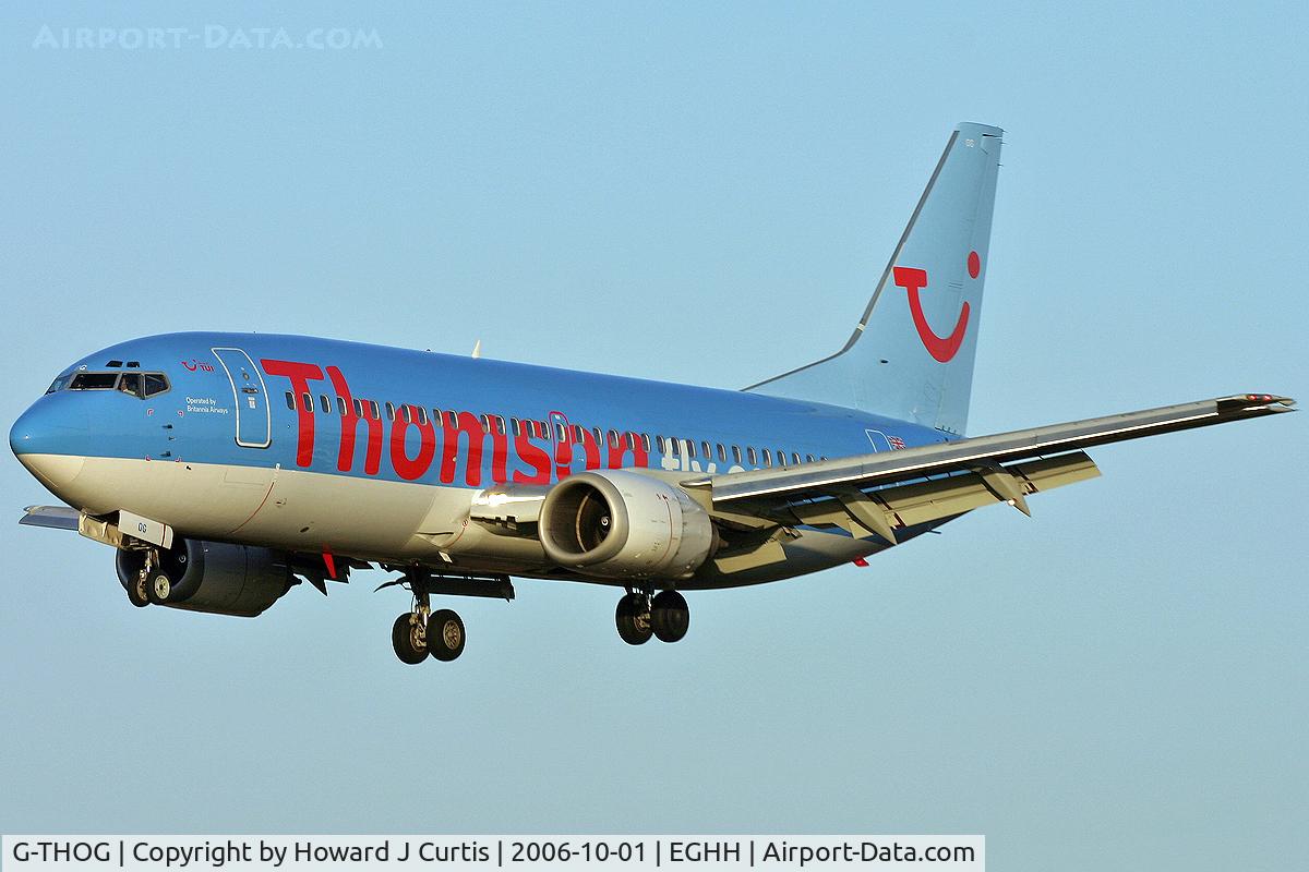 G-THOG, 1997 Boeing 737-31S C/N 29057, Thomsonfly.com, caught on approach.