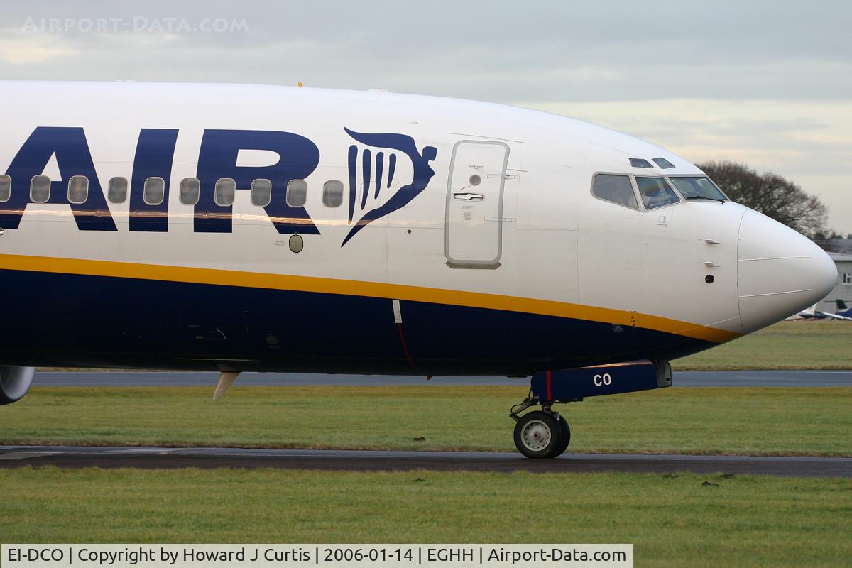 EI-DCO, 2004 Boeing 737-8AS C/N 33809, Ryanair, close up as it taxis for departure.