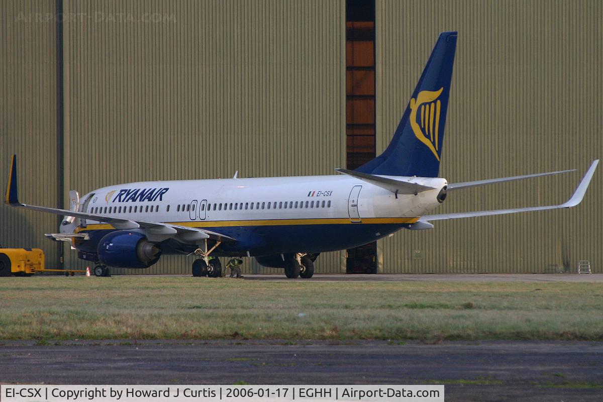 EI-CSX, 2002 Boeing 737-8AS C/N 32778, Ryanair; at BASCO after fitting of winglets there.