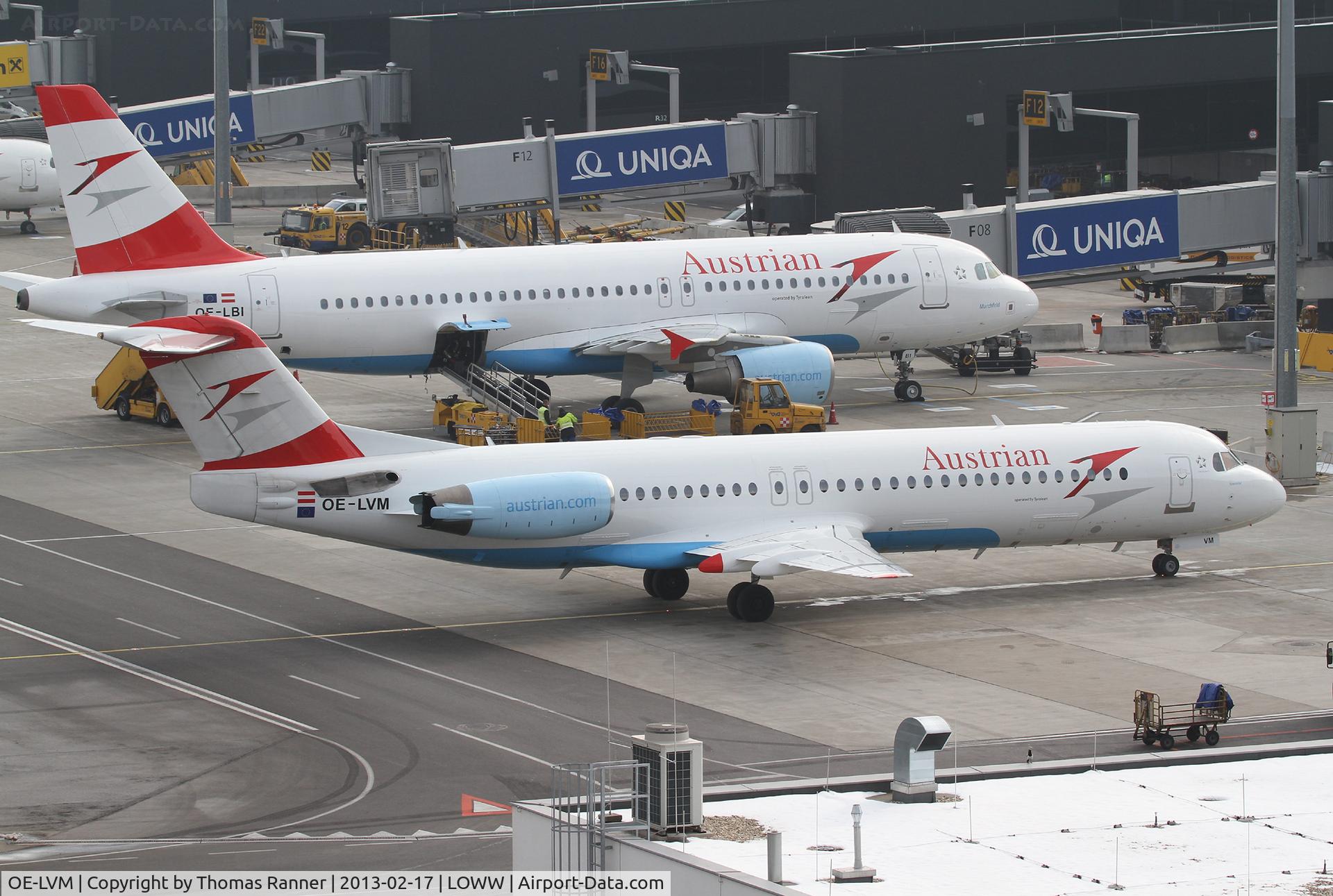 OE-LVM, 1991 Fokker F100 (F-28-0100) C/N 11361, Austrian Fokker 100