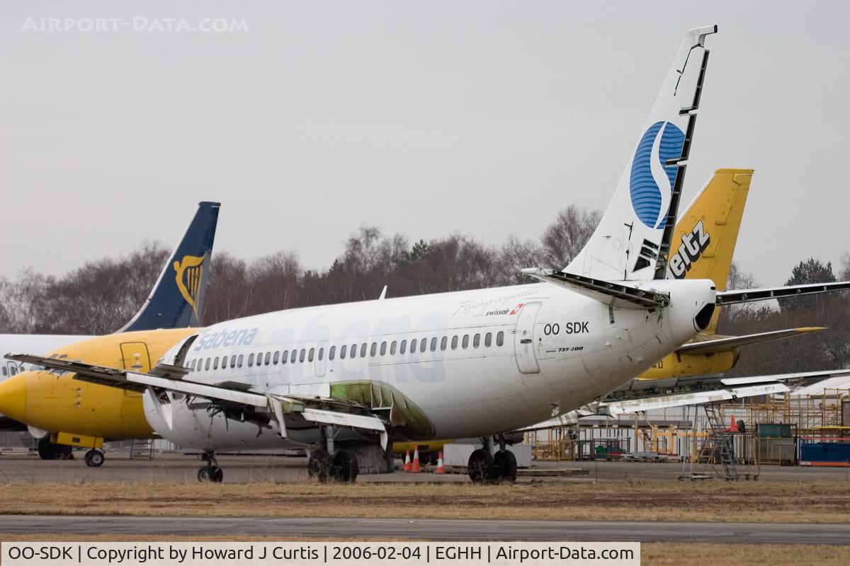 OO-SDK, 1975 Boeing 737-229C C/N 20916, Ex SABENA.