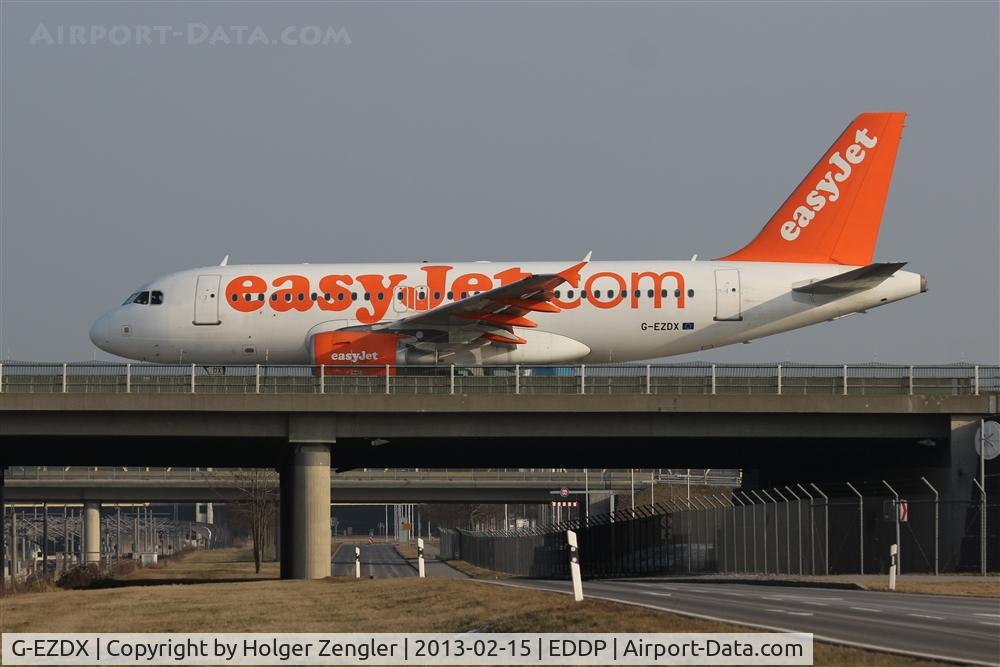 G-EZDX, 2009 Airbus A319-111 C/N 3754, Leaving LEJ with unclear destination......
