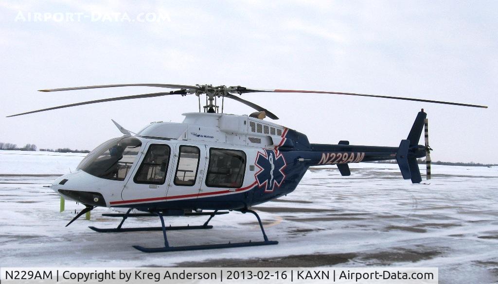 N229AM, 2011 Bell 407 C/N 54071, Bell 407 of LifeLink III at the fuel pump.