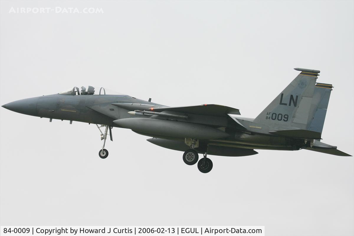 84-0009, 1984 McDonnell Douglas F-15C Eagle C/N 0918/C312, 493rd FS/48th FW