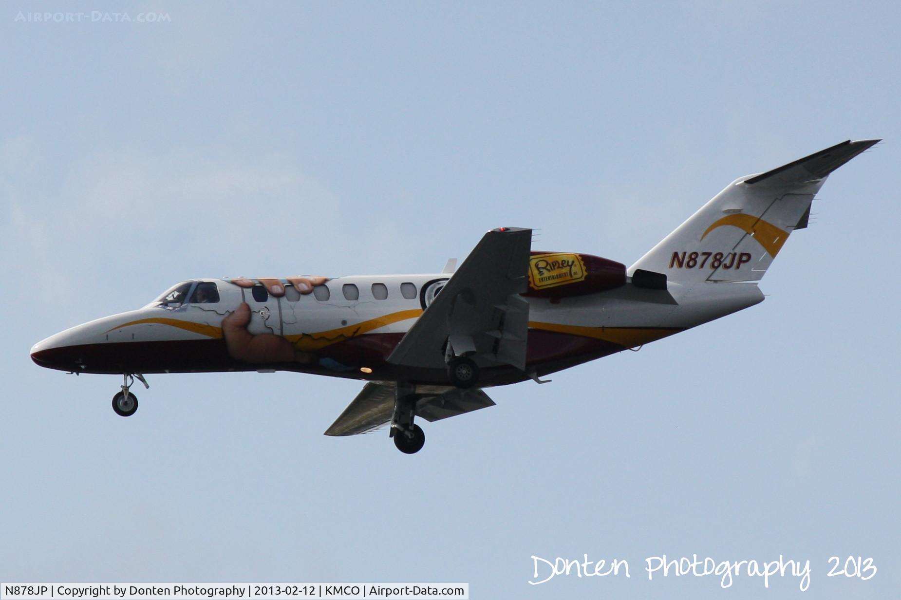 N878JP, Cessna 500 C/N 53012344, Cessna Citation (N878JP) arrives at Orlando International Airport following a flight from Charlotte-Douglas International Airport