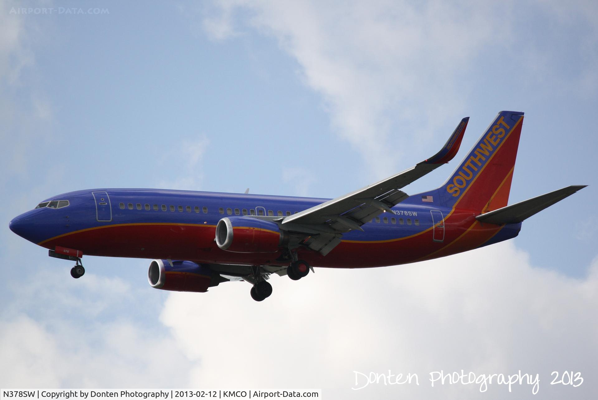 N378SW, 1994 Boeing 737-3H4 C/N 26585, Southwest Flight 430 (N378SW) arrives at Orlando International Airport following a flight from New Orleans International Airport