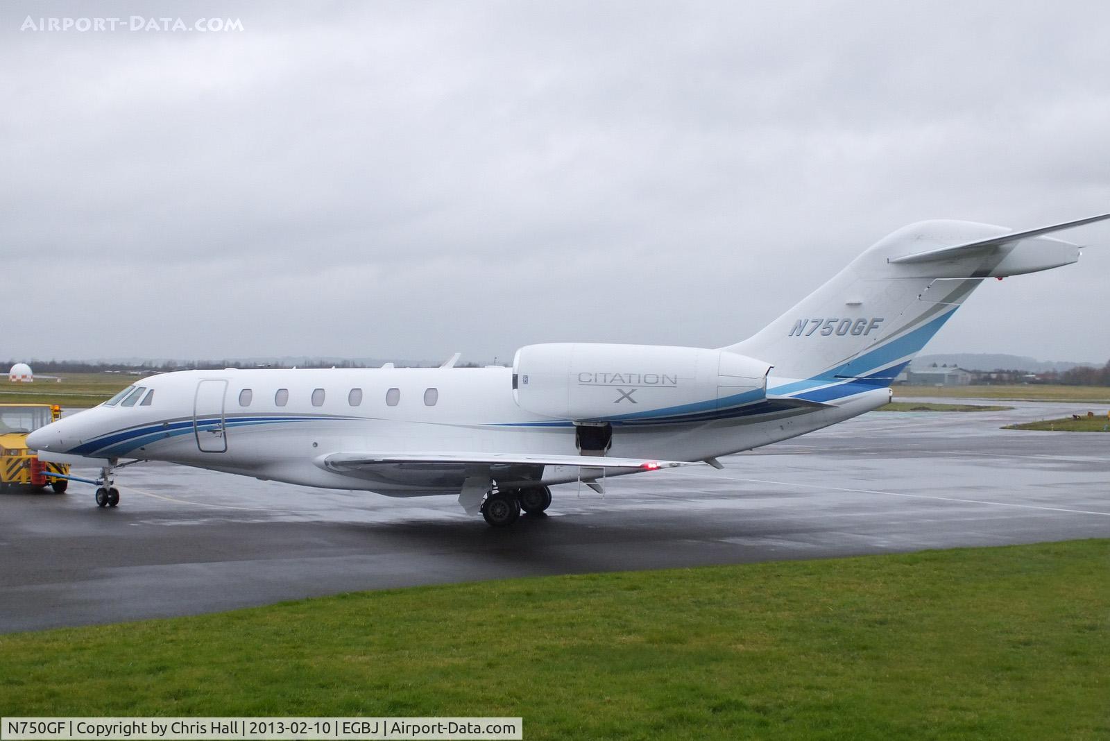 N750GF, 2005 Cessna 750 Citation X C/N 750-0244, at Gloucestershire Airport