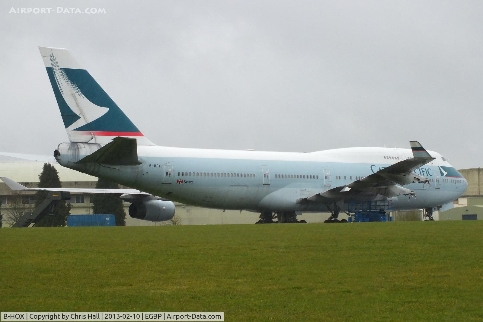 B-HOX, 1991 Boeing 747-467 C/N 24955, due to be scrapped bt ASI at Kemble