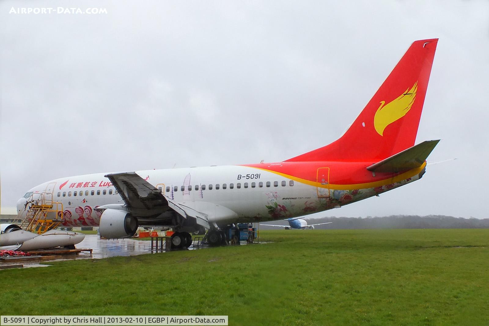 B-5091, 1999 Boeing 737-705 C/N 29091, due to be scrapped bt ASI at Kemble