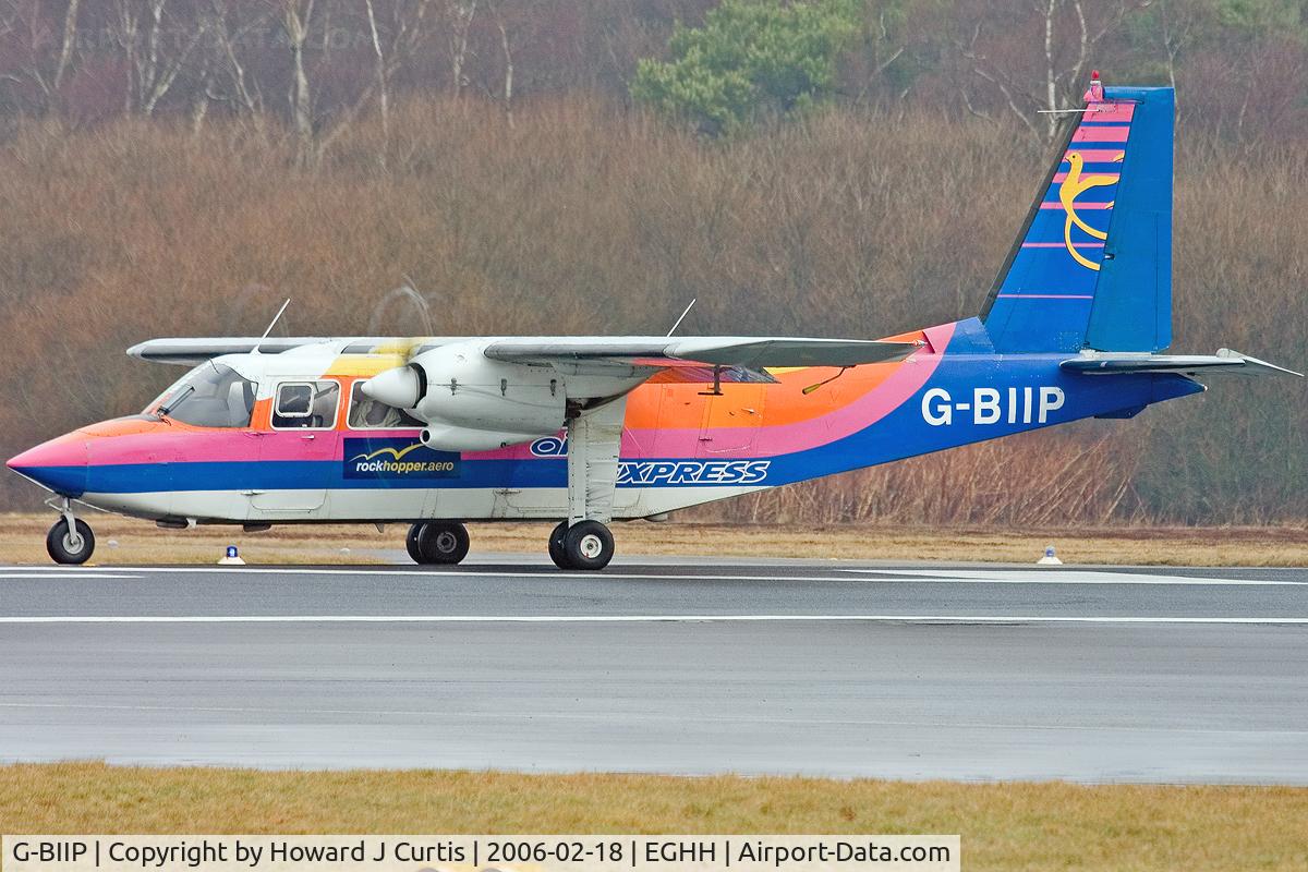 G-BIIP, 1981 Britten-Norman BN-2B-26 Islander C/N 2103, Rockhopper.aero, still showing signs of its previous life with Air Jamaica Express.