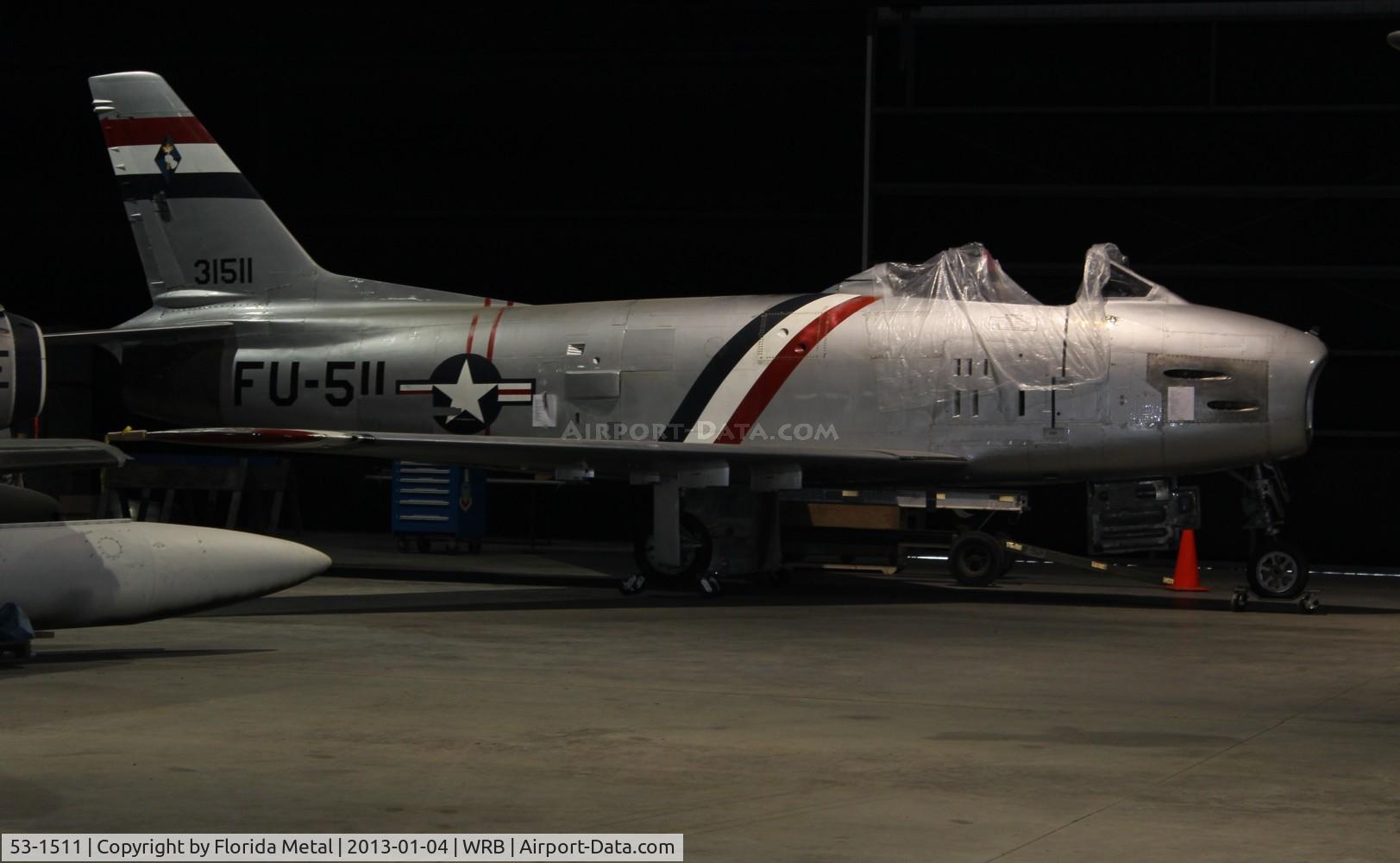 53-1511, 1953 North American F-86H Sabre C/N 203-283, F-86H Sabre