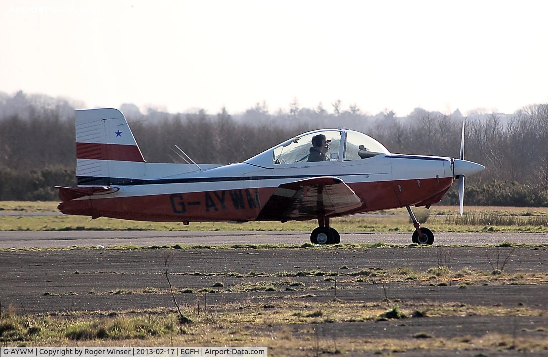 G-AYWM, 1971 AESL Glos-Airtourer Super 150/T6 C/N A534, Visiting Airtourer. New Zealand built version of the Victa Airtourer.