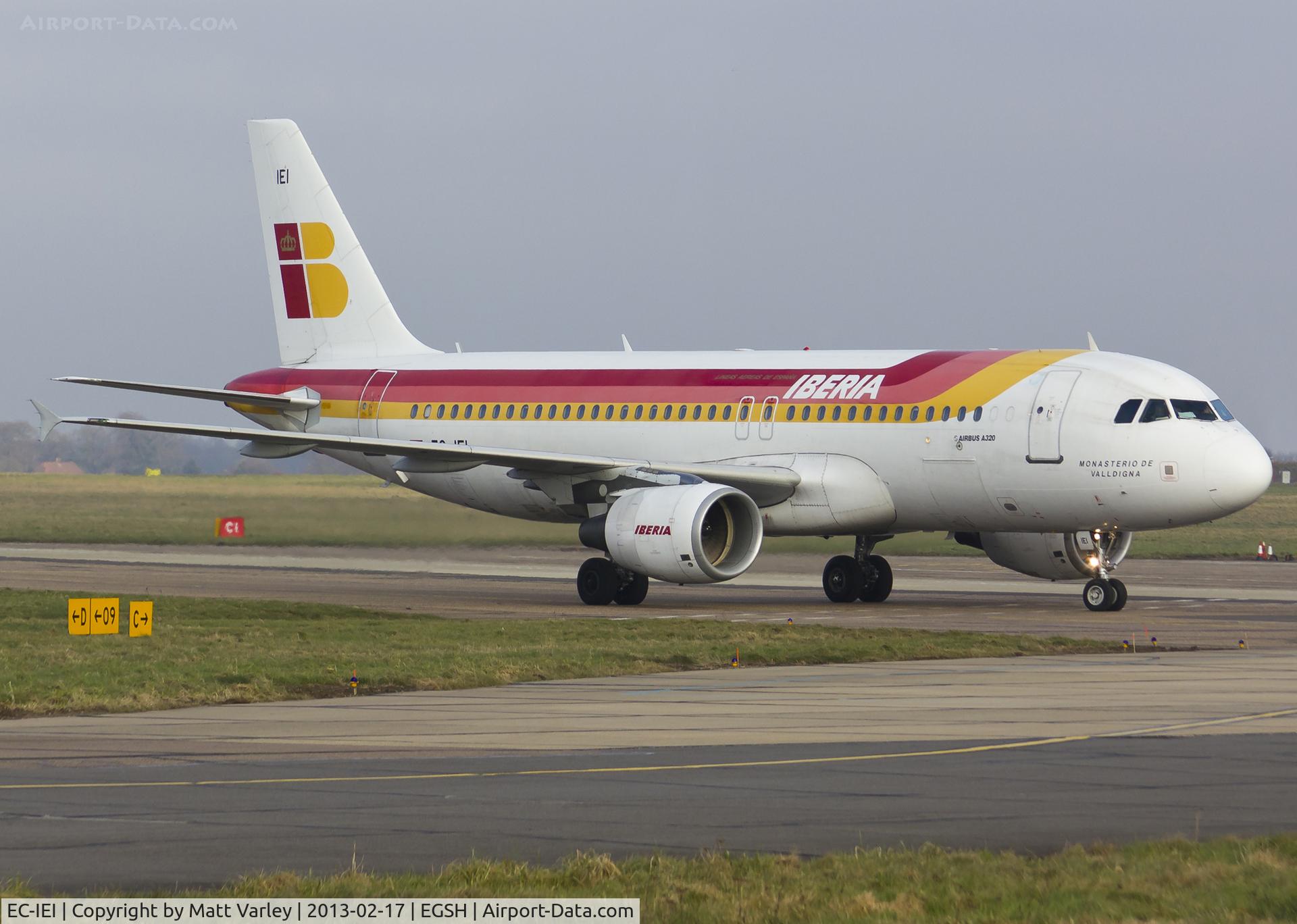 EC-IEI, 2001 Airbus A320-214 C/N 1694, Arriving at EGSH for spray by Air Livery.