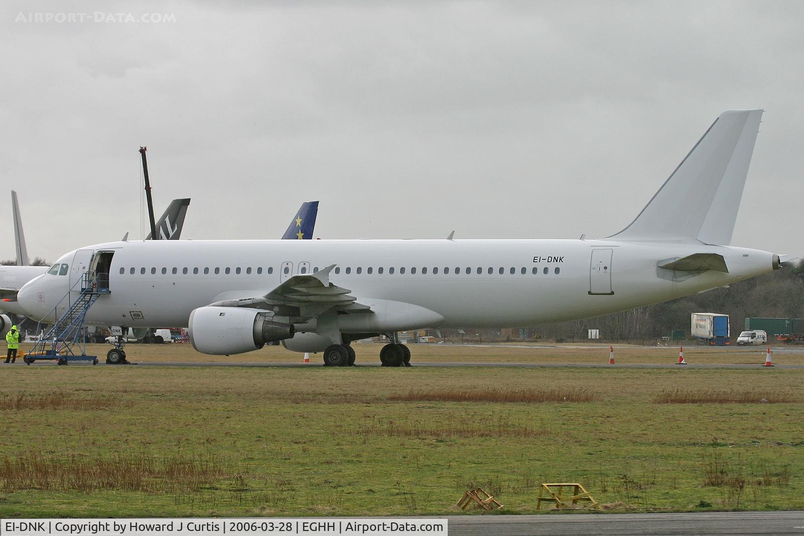 EI-DNK, 1992 Airbus A320-211 C/N 305, Ex C-FMES of Air Canada; never actually flew with these markings. Became LZ-BHE on 29th April 2006.