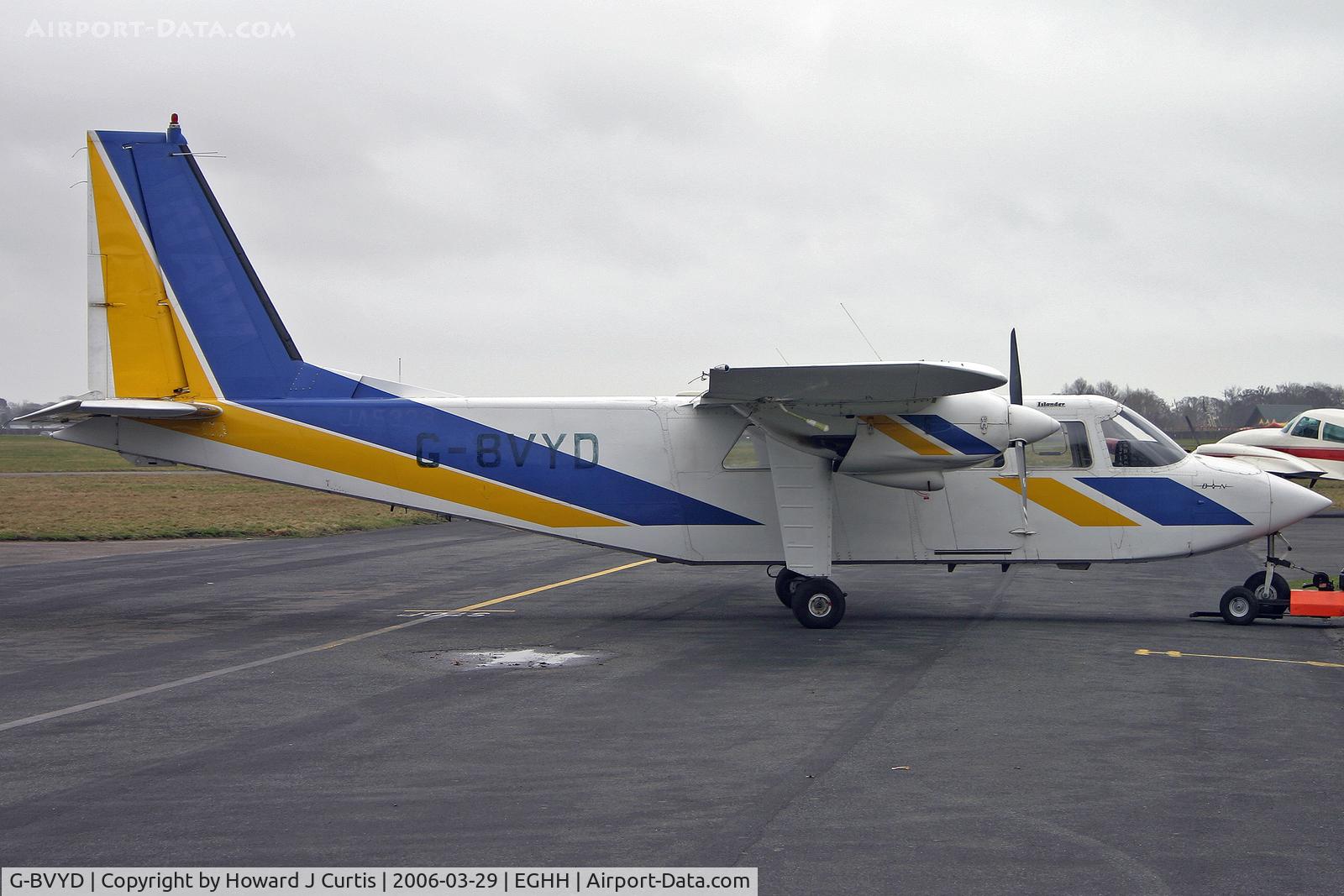 G-BVYD, 1996 Pilatus Britten-Norman BN-2B-20 Islander C/N 2291, Ex JA5323/Oriental Air Bridge (markings just visible). About to be resprayed as F-OIJU.