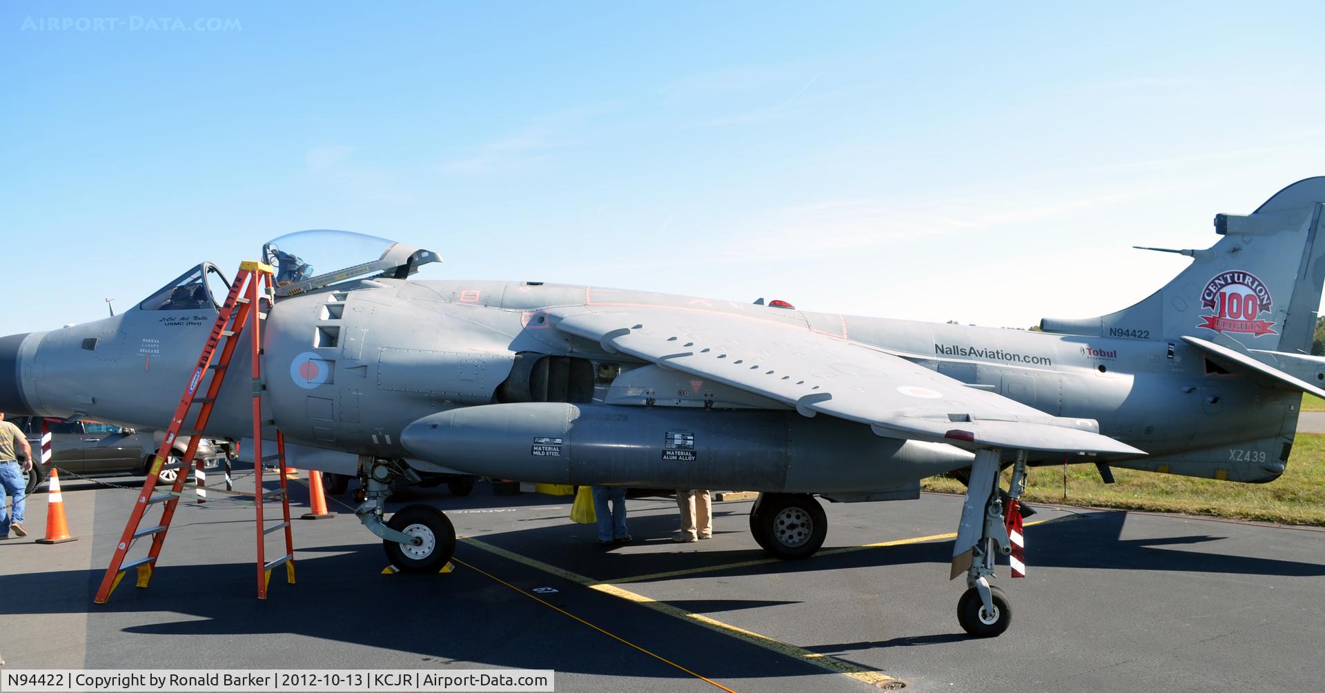 N94422, 1979 British Aerospace Sea Harrier F/A.2 C/N 41H-912002/DB2, Culpeper Air Fest 2012