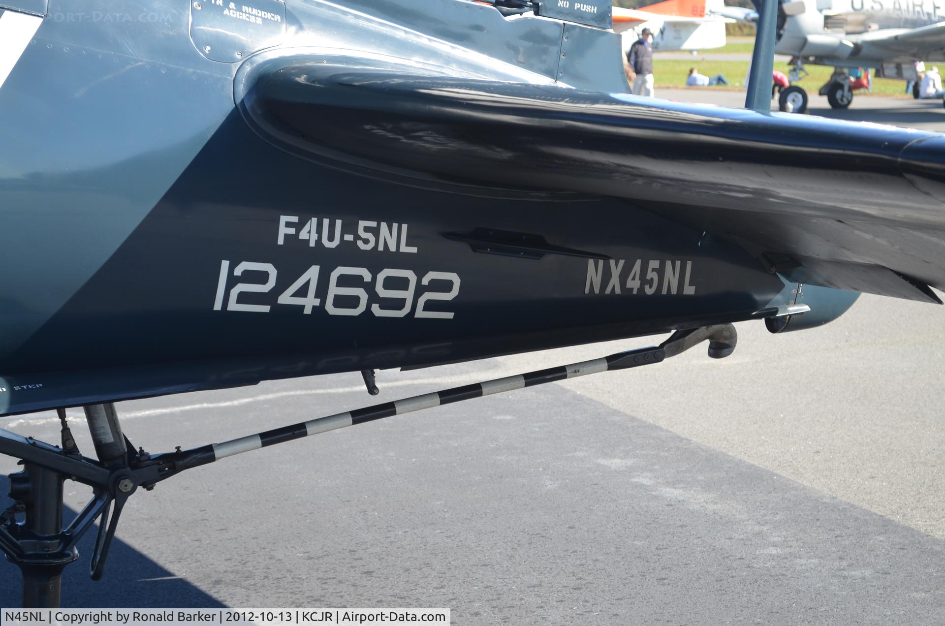 N45NL, 1951 Vought F4U-5NL Corsair C/N 124692, Culpeper Air Fest 2012