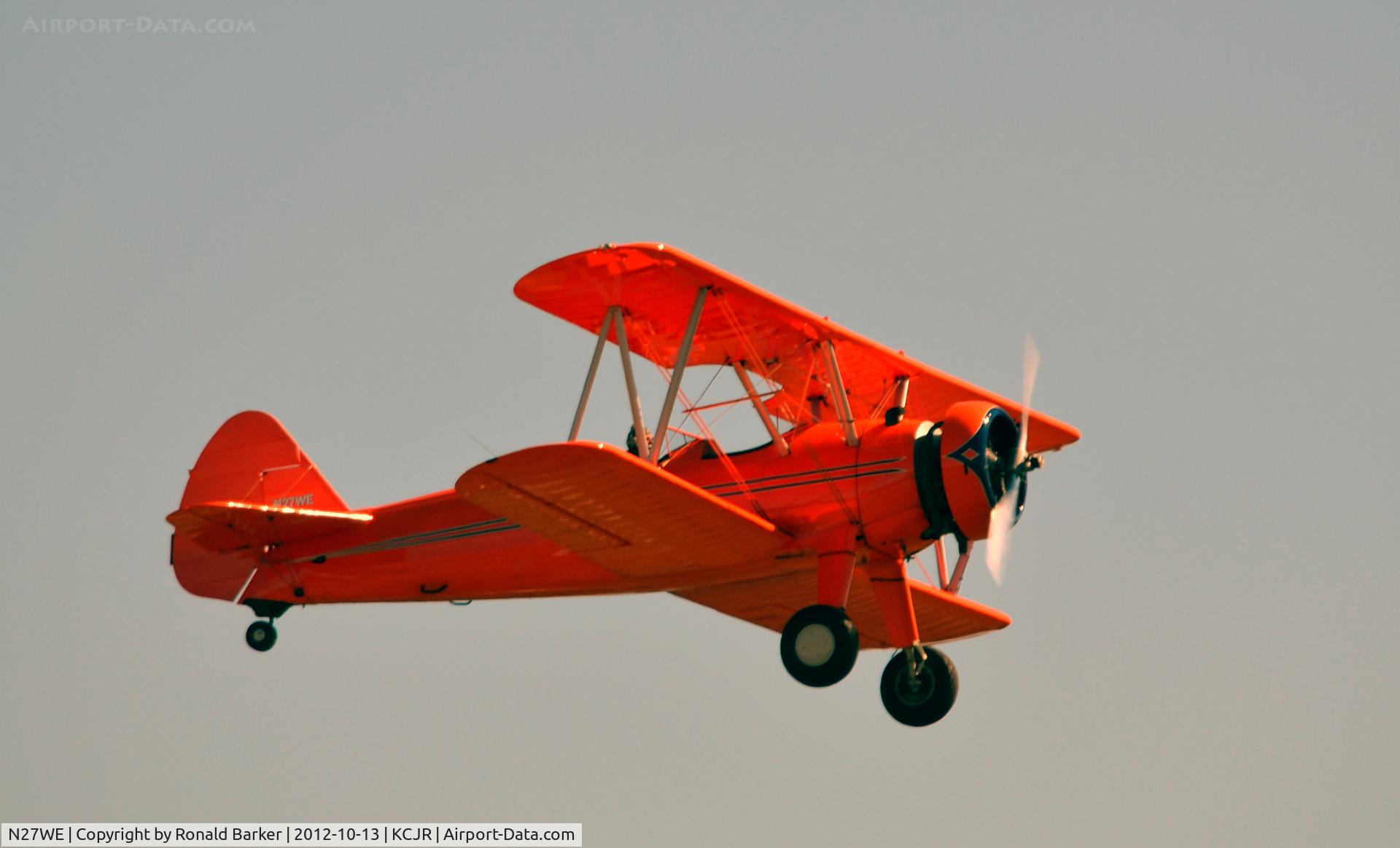 N27WE, 1943 Boeing B75N1 C/N 75-6651, Flyby - Culpeper Air Fest 2012