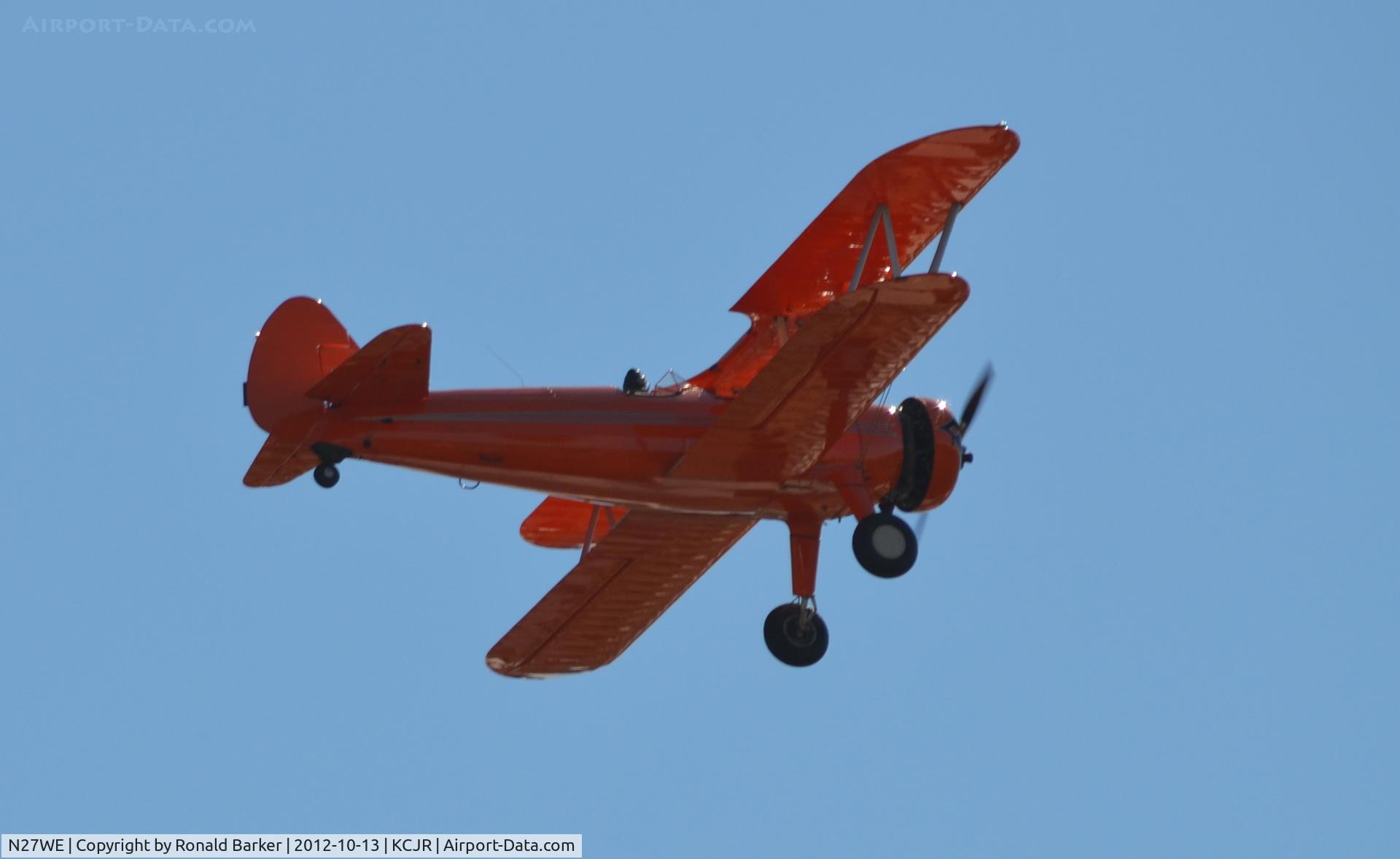 N27WE, 1943 Boeing B75N1 C/N 75-6651, Flyby - Culpeper Air Fest 2012