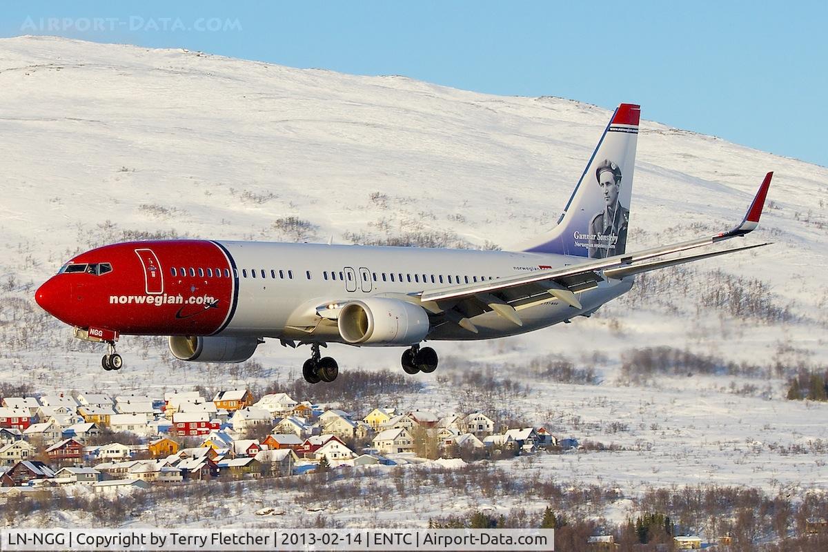 LN-NGG, 2012 Boeing 737-8JP C/N 39018, 2012 Boeing 737-8JP(WL), c/n: 39018 landing at Tromso