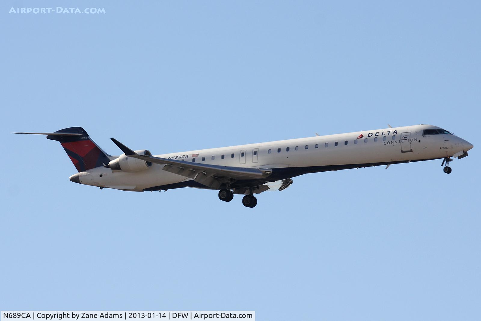 N689CA, 2007 Bombardier CRJ-900ER (CL-600-2D24) C/N 15133, Arriving at DFW Airport