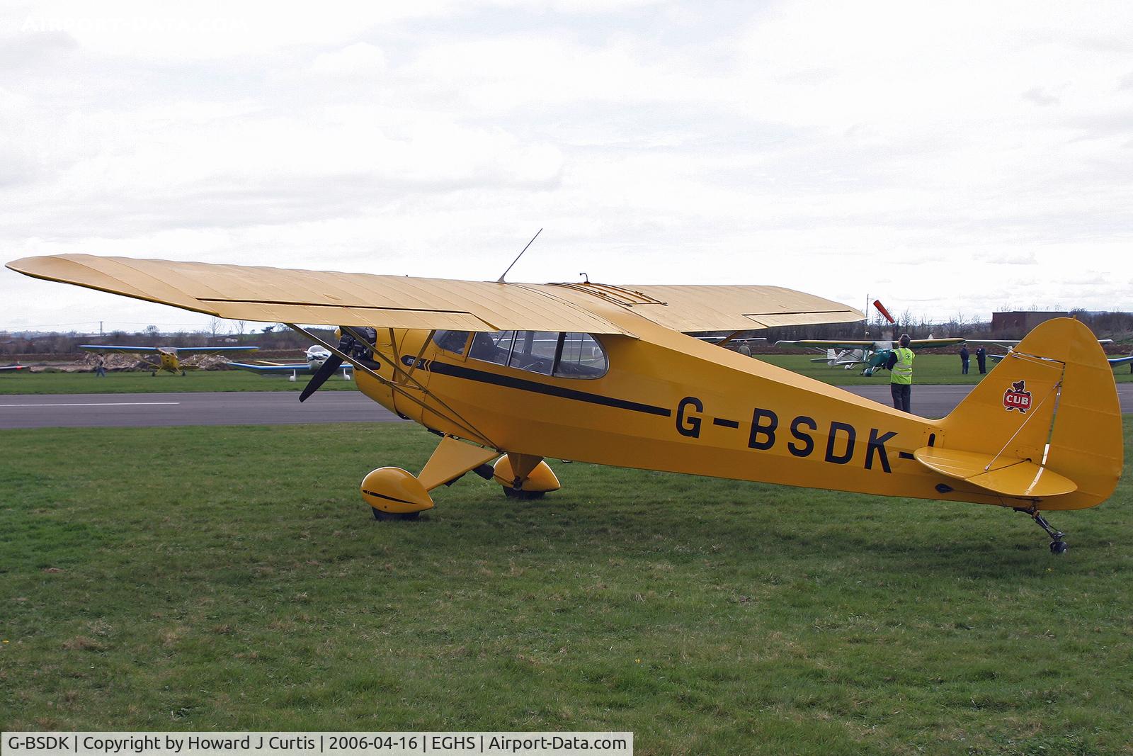 G-BSDK, 1941 Piper J-5A Cub Cruiser Cub Cruiser C/N 5-175, Privately owned, at the PFA fly-in here.