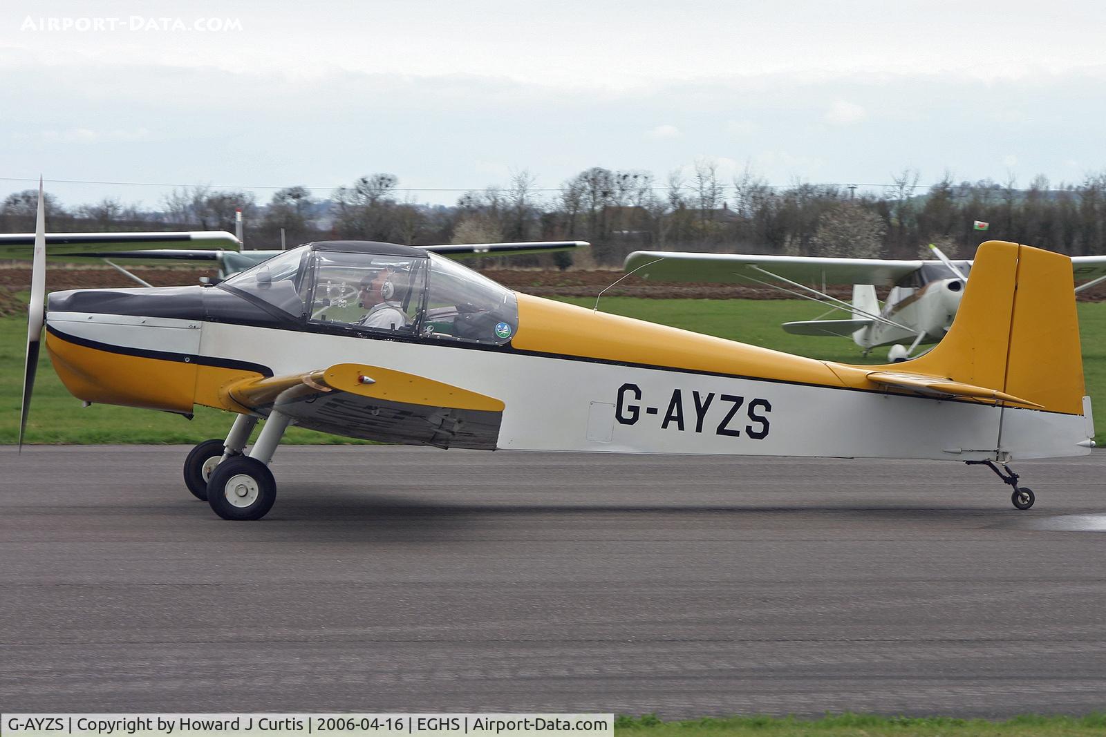 G-AYZS, 1971 Rollason Druine D-62B Condor C/N RAE/650, Privately owned, at the PFA fly-in here.