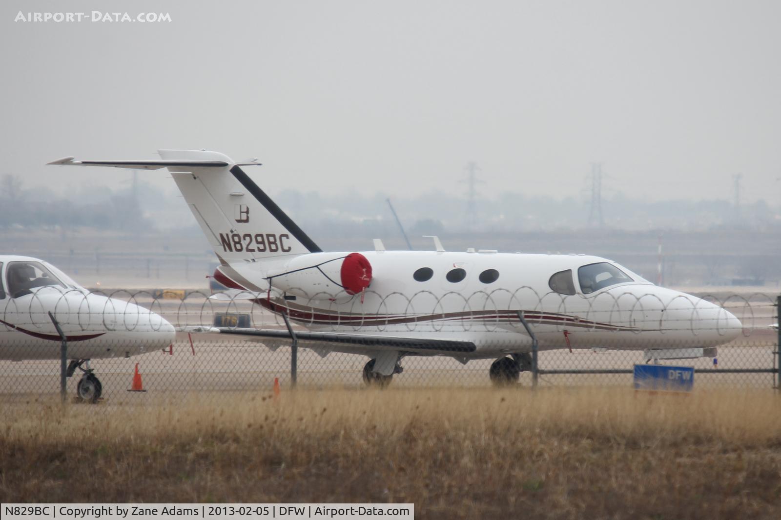 N829BC, Cessna 510 Citation Mustang C/N 510-0365, On the General Aviation ramp at DFW Airport