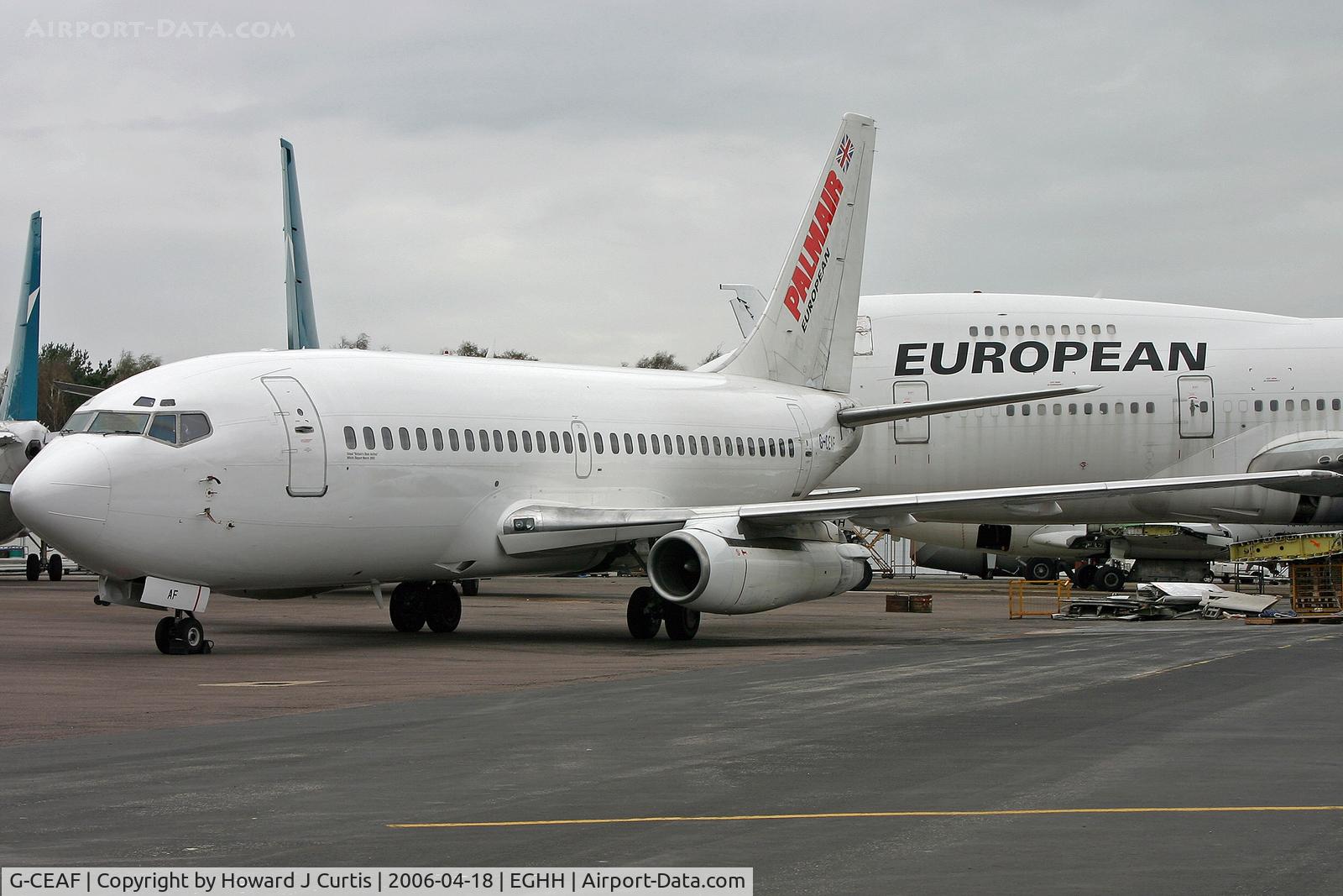 G-CEAF, 1974 Boeing 737-229 C/N 20910, Palmair European. Replaced G-CEAC.