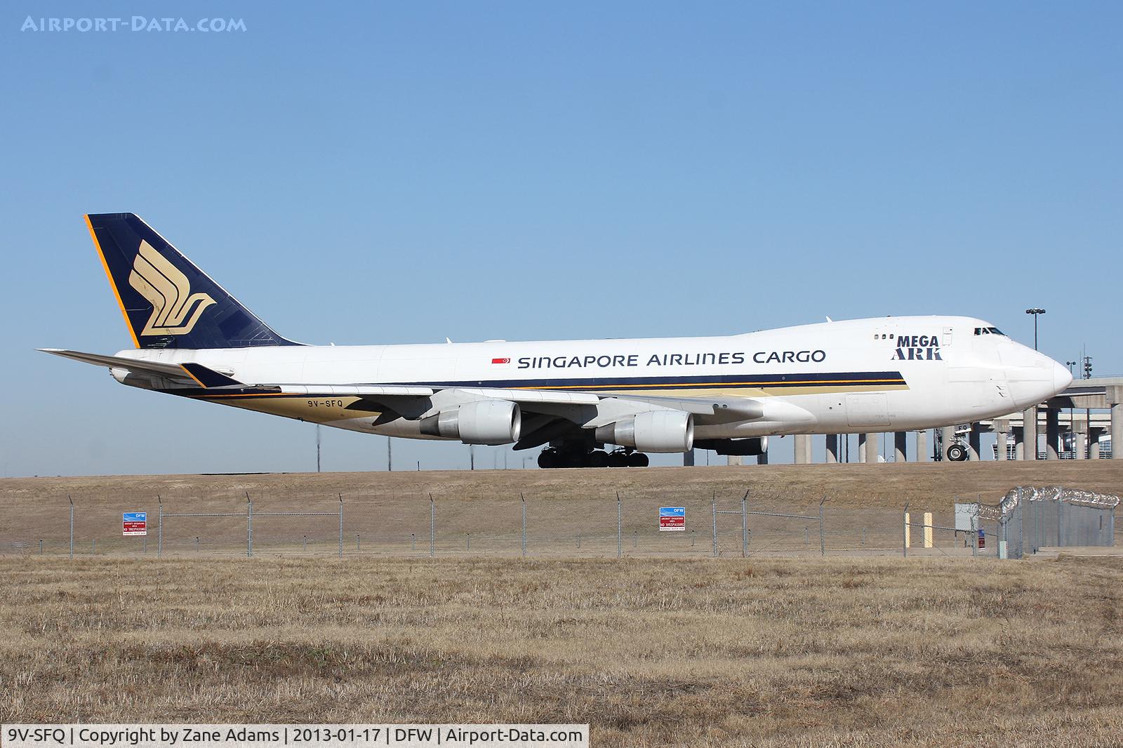 9V-SFQ, 2006 Boeing 747-412F(SCD) C/N 32901, Singapore Air Cargo at DFW Airport
