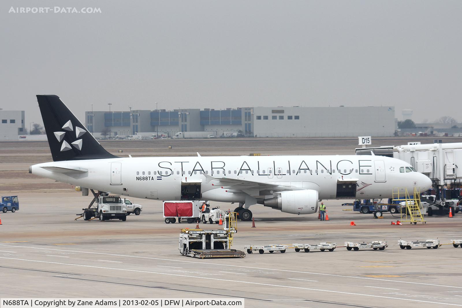 N688TA, 2012 Airbus A320-214 C/N 5243, TACA, Star Alliance livery Airbus at DFW Airport