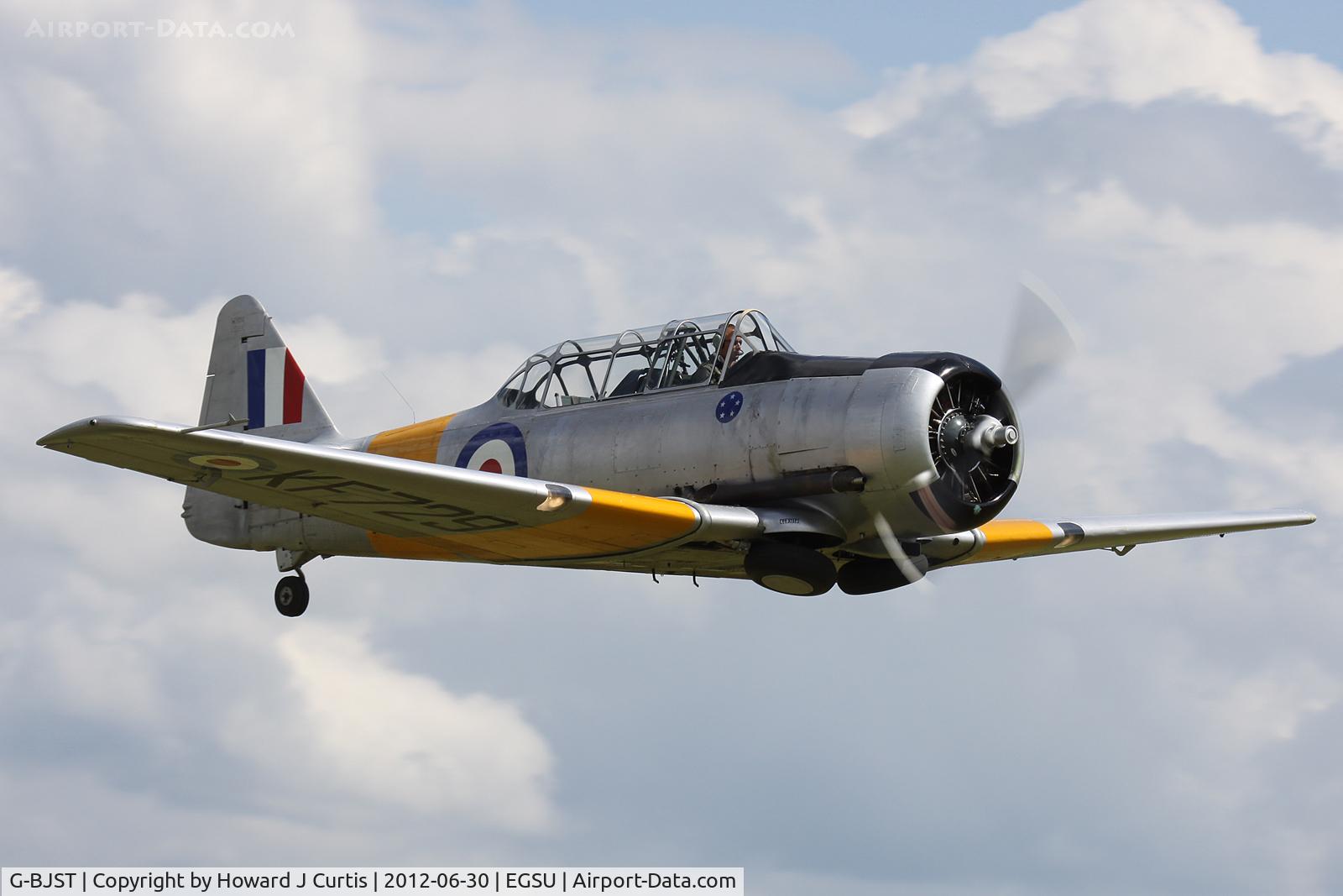 G-BJST, 1953 Canadian Car & Foundry T-6H Harvard Mk.4M C/N 14A-2429, At Flying Legends 2012. Painted as KF729.