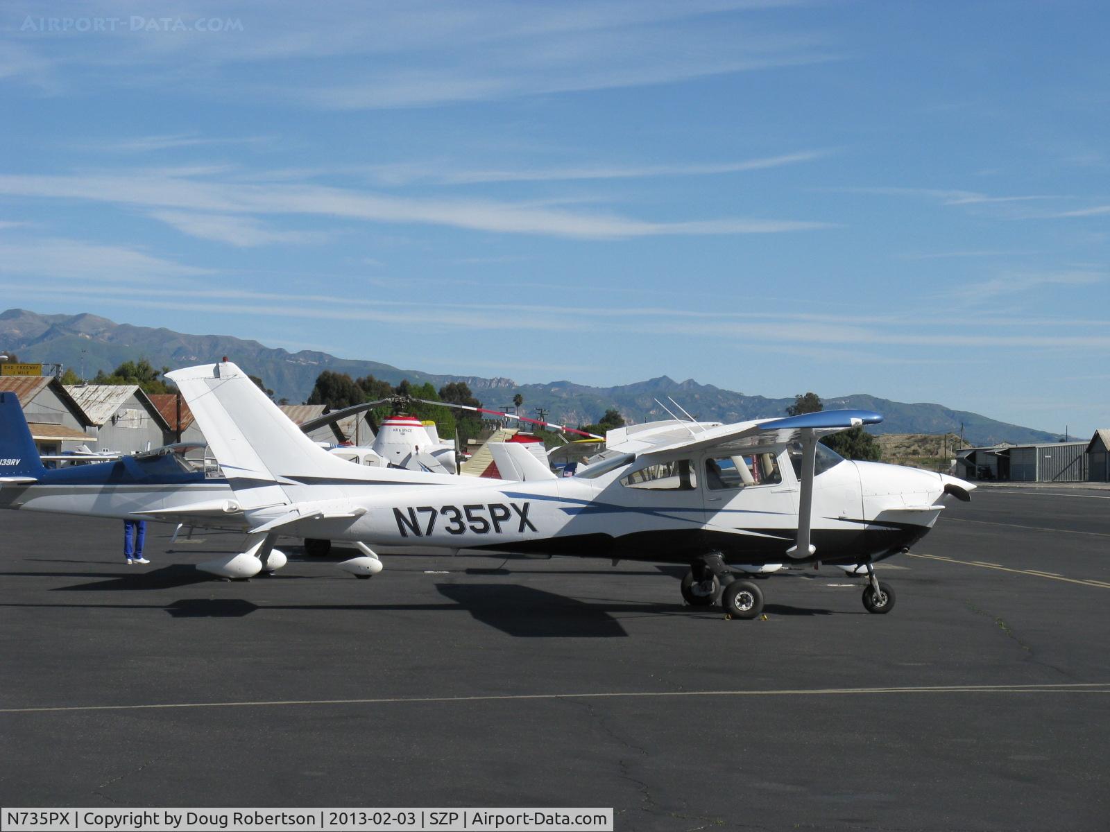 N735PX, 1977 Cessna 182Q Skylane C/N 18265587, 1977 Cessna 182Q SKYLANE as Peterson 260SE STOL by STC, Continental IO-470-R 260 Hp upgrade. Note forward moveable angle of attack canard.