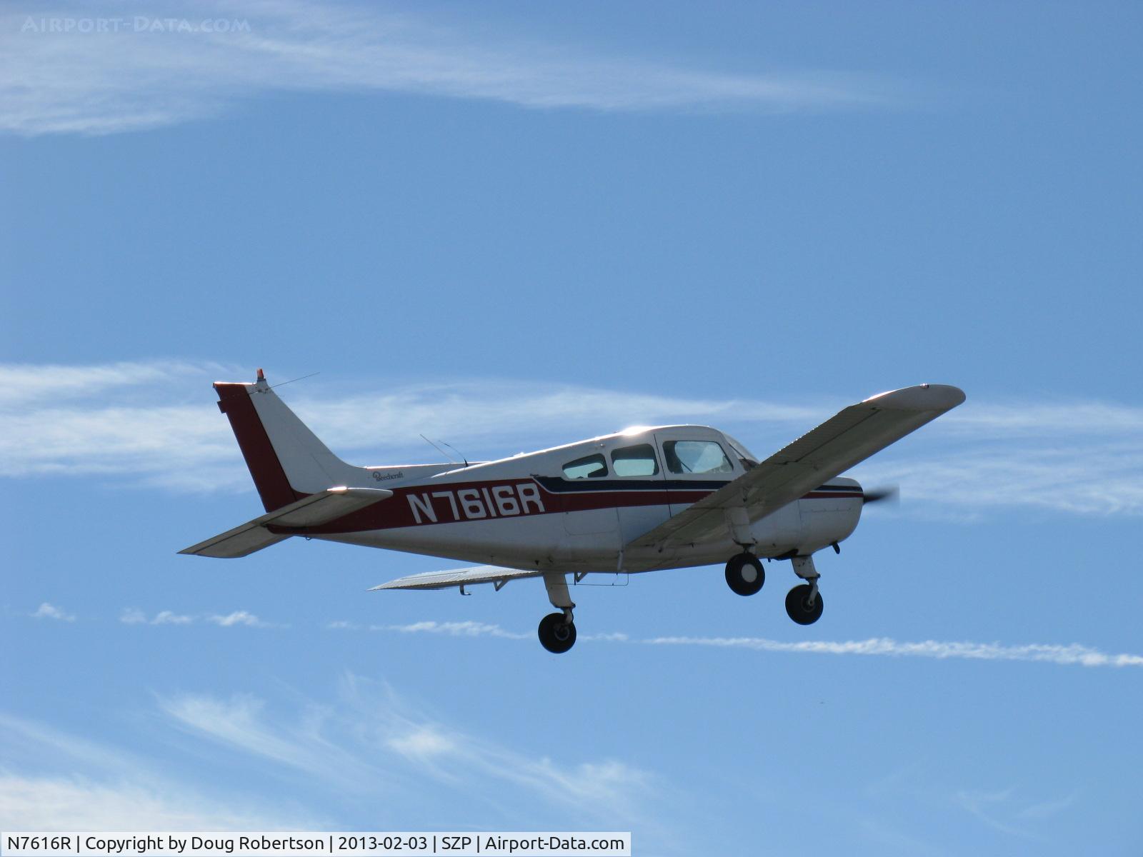 N7616R, 1969 Beech B23 Musketeer C/N M-1239, 1969 Beech B23 MUSKETEER CUSTOM, Lycoming O&VO-360 180 Hp, takeoff climb Rwy 22