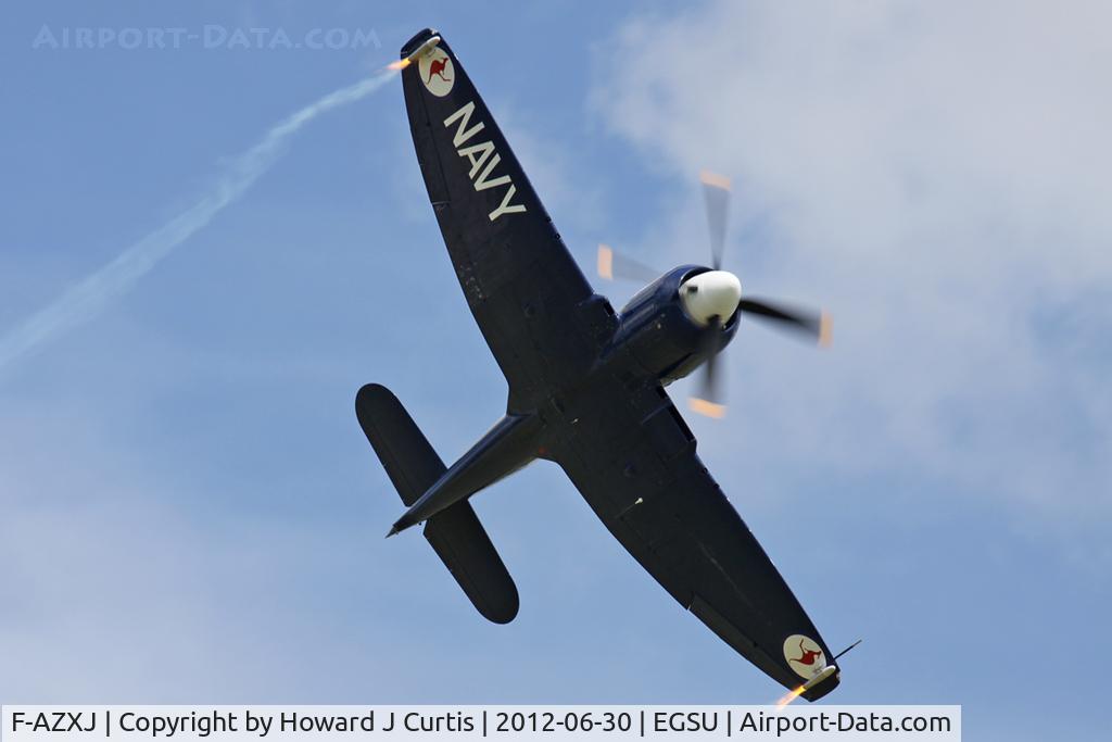 F-AZXJ, 1949 Hawker Sea Fury FB.11 C/N 37733, At Flying Legends 2012. Painted in Royal Australian Navy colours as 'WH589'. The Smokewinders are running out ...