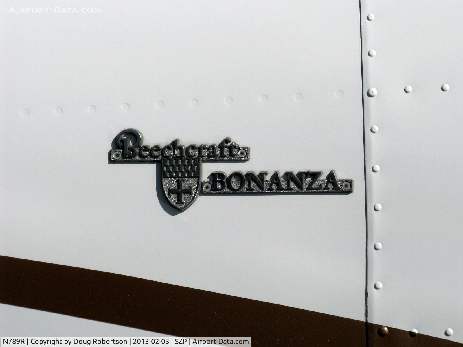 N789R, 1965 Beech S35 Bonanza C/N D-7777, 1965 Beech S35 BONANZA, Continental IO-520-B 285 Hp, logo