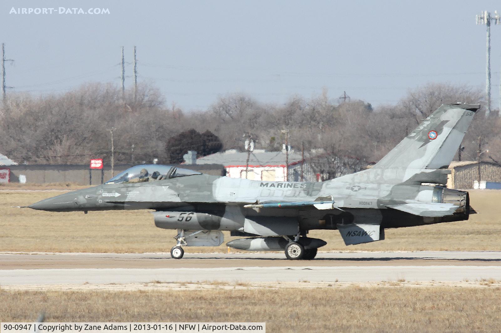 90-0947, 1990 General Dynamics F-16A C/N 92734, US Navy Top Gun F-16A at NASJRB Fort Worth