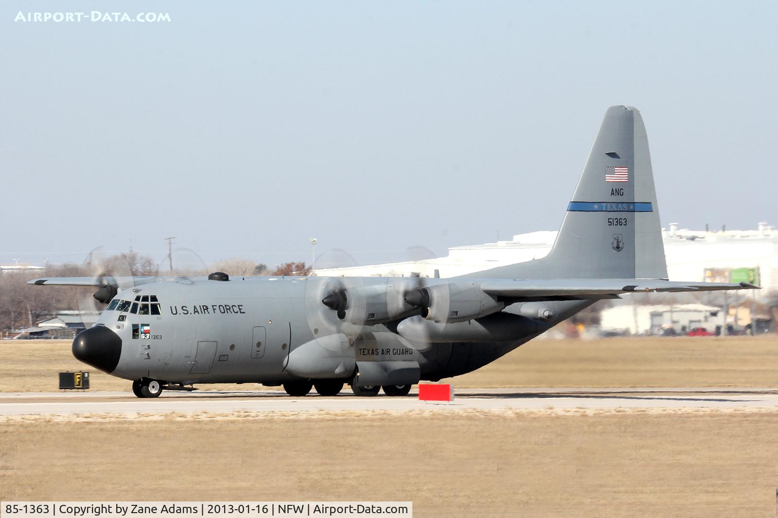 85-1363, 1985 Lockheed C-130H Hercules C/N 382-5075, Texas ANG C-130 at NASJRB Fort Worth