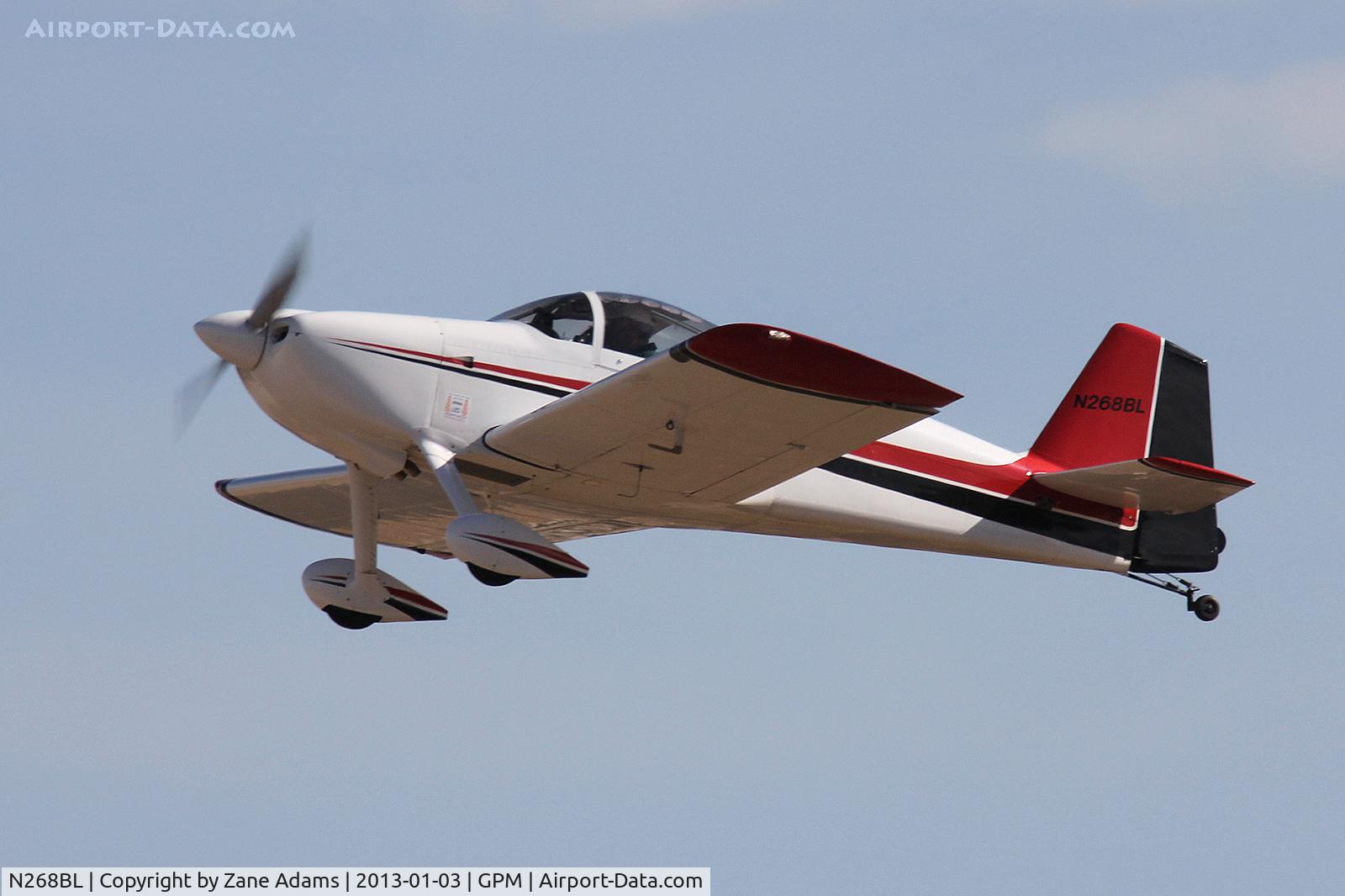 N268BL, 2002 Vans RV-6 C/N 22374, Departing Grand Prairie Municipal Airport