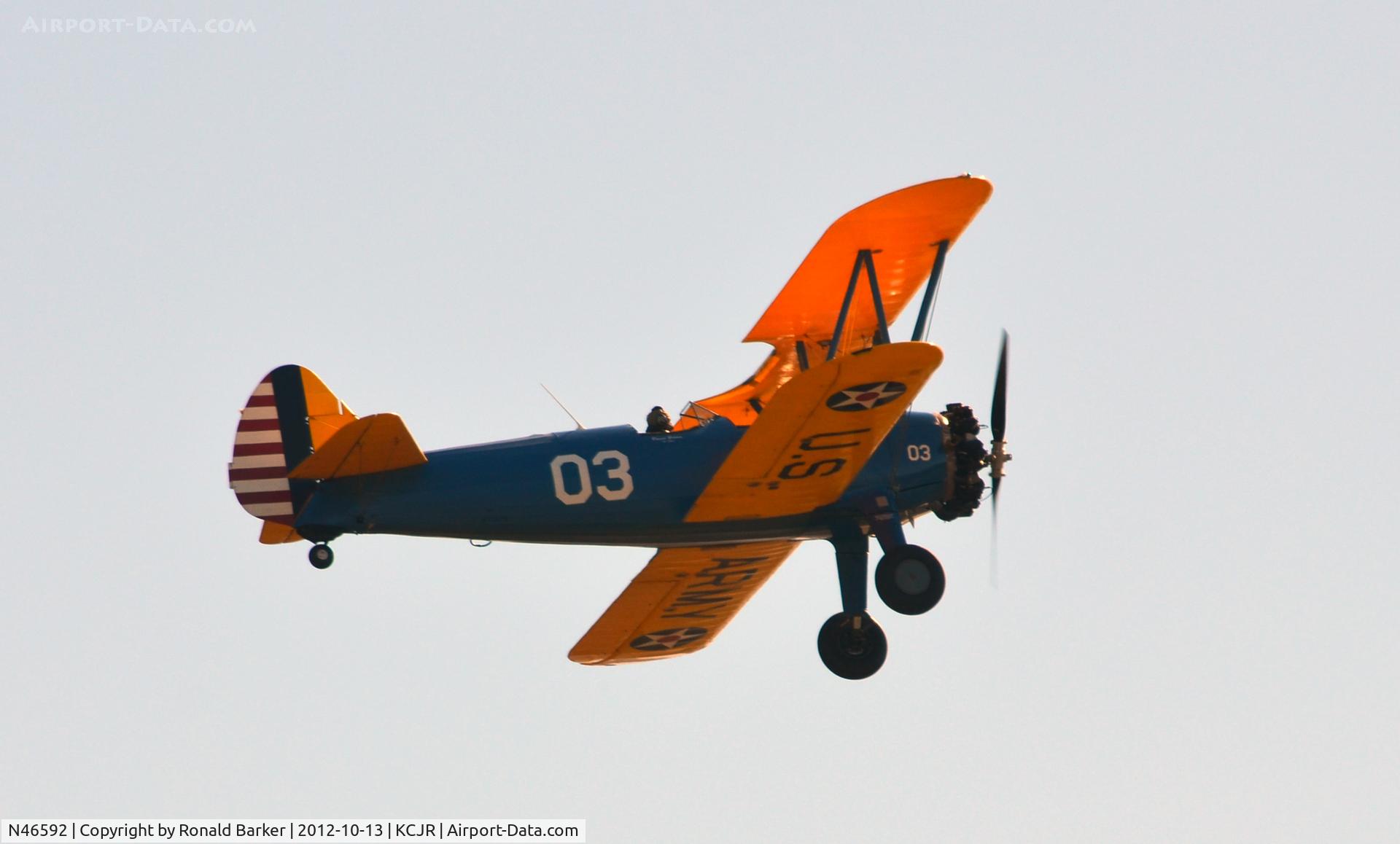N46592, 1941 Boeing A75N1(PT17) C/N 75-2759, Flyby - Culpeper Air Fest 2012
