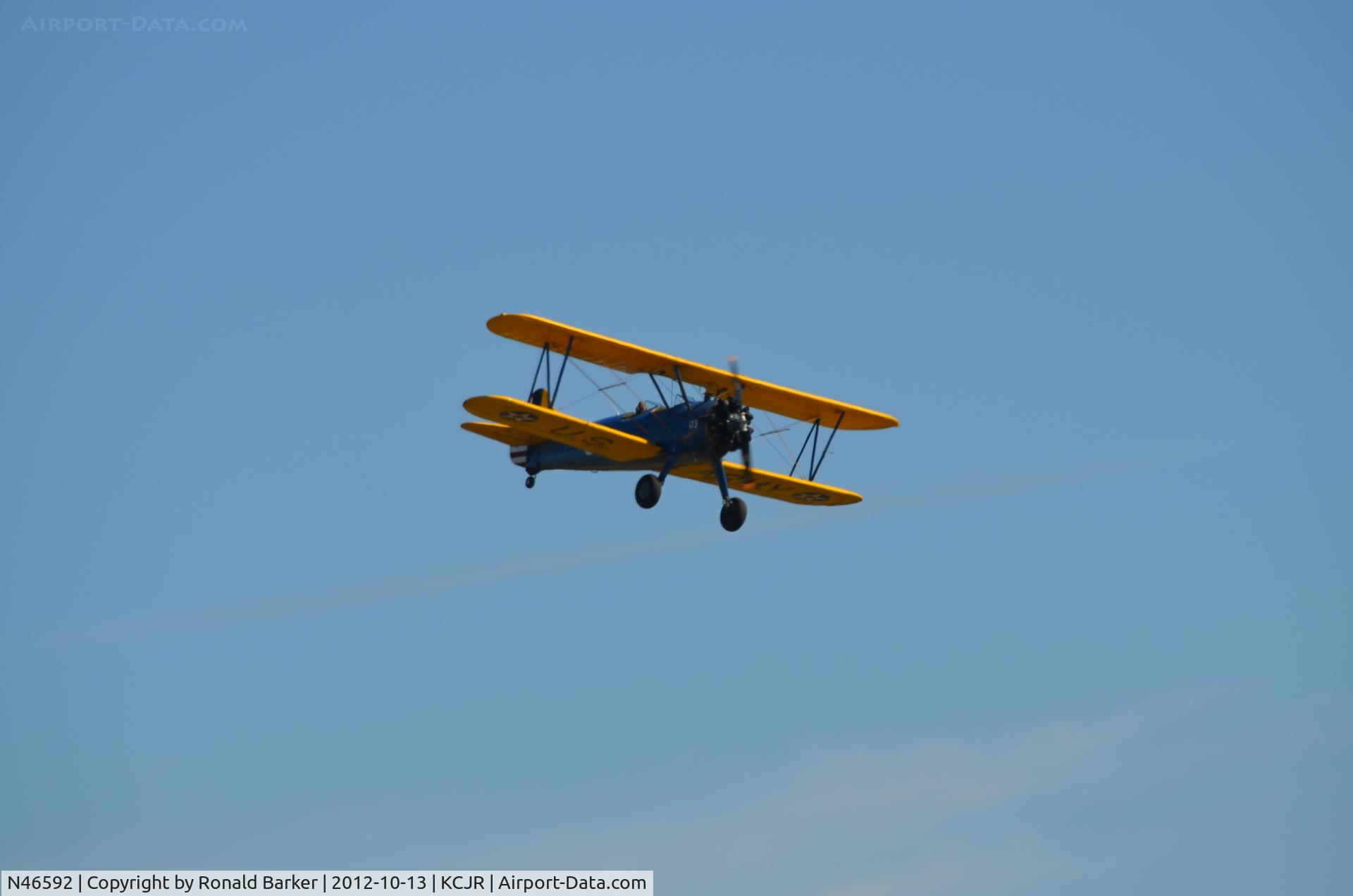 N46592, 1941 Boeing A75N1(PT17) C/N 75-2759, Solo flyby - Culpeper Air Fest 2012