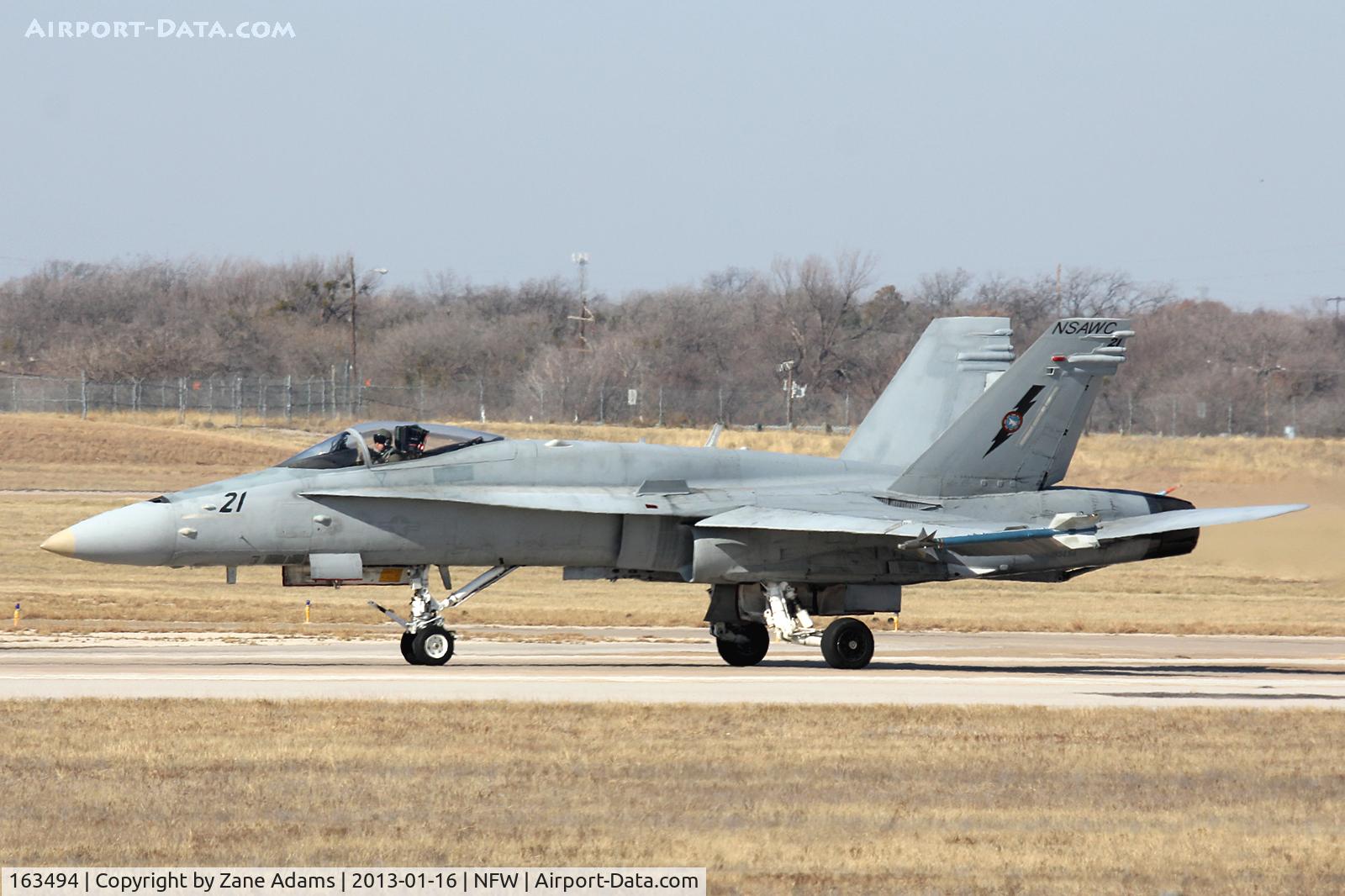 163494, 1988 McDonnell Douglas F/A-18C Hornet C/N 0732/C050, NSWAC F/A-18 at NASJRB Fort Worth