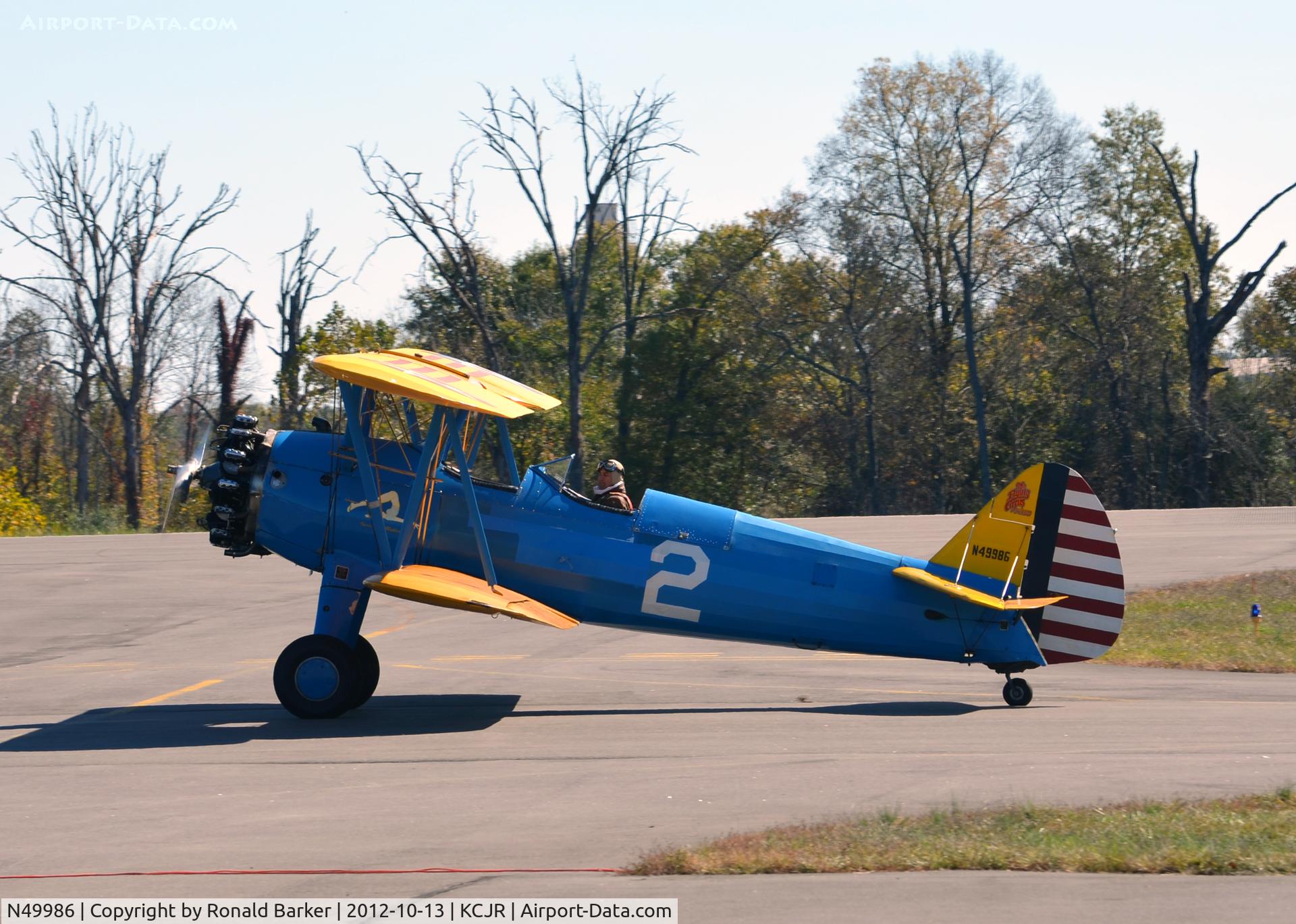 N49986, 1942 Boeing A75N1(PT17) C/N 75-1726, Taxi - Culpeper Air Fest 2012