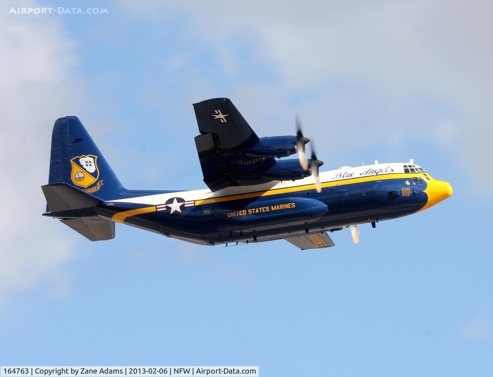 164763, 1992 Lockheed C-130T Hercules C/N 382-5258, Blue Angel 9 departing NASJRB on a maintenance flight.
