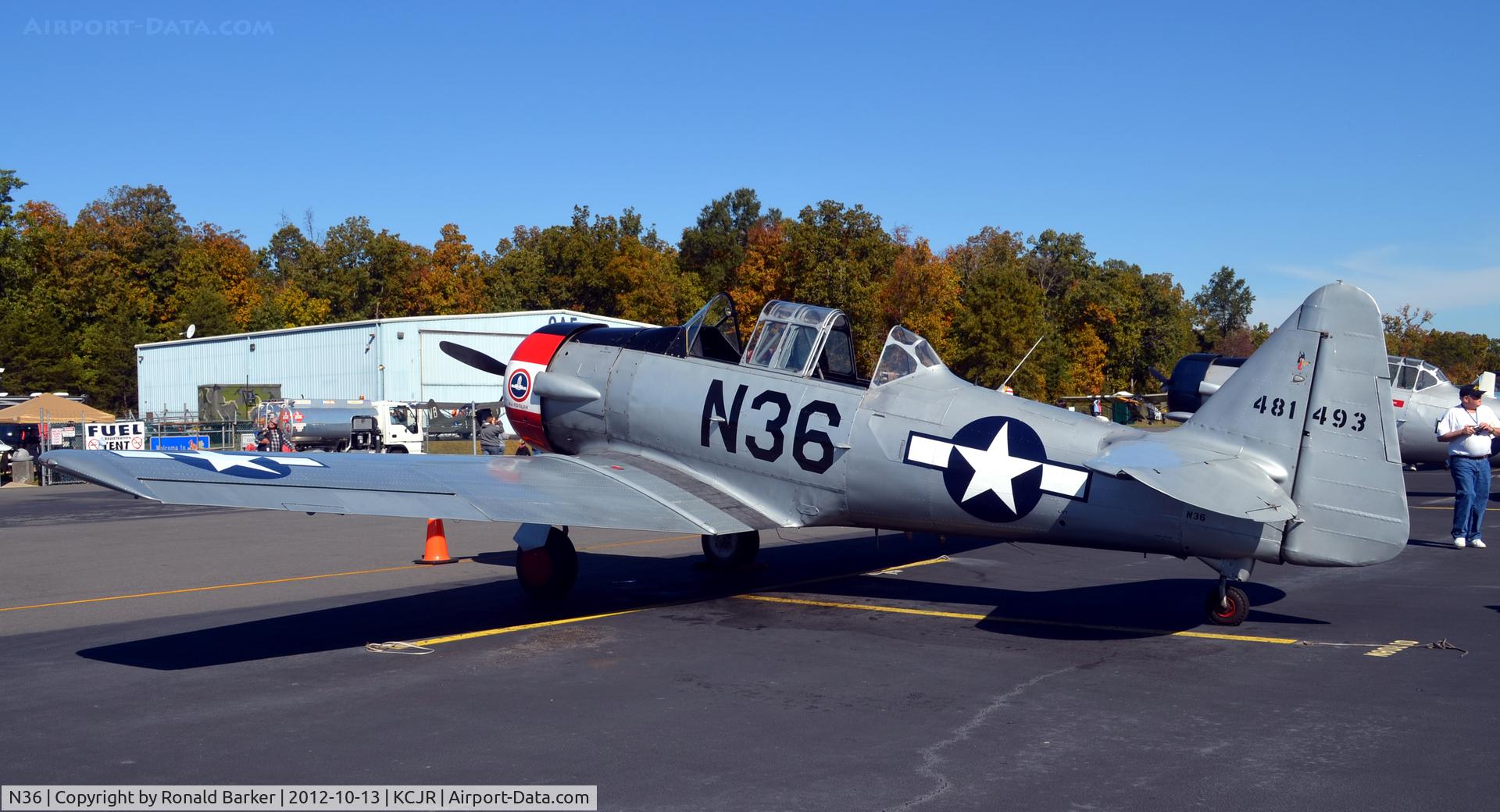 N36, 1944 North American AT-6F Texan C/N 121-42765, Culpeper Air Fest 2012