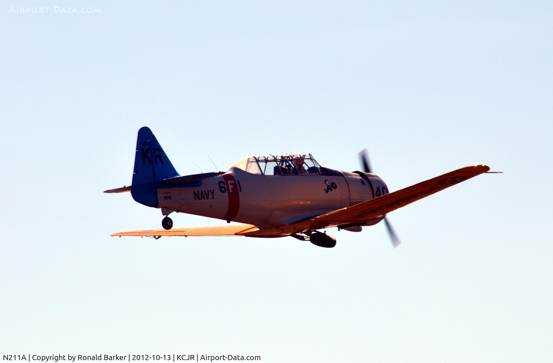 N211A, 1958 North American SNJ-6 Texan C/N 121-42318, Departure CJR - Culpeper Air Fest 2012